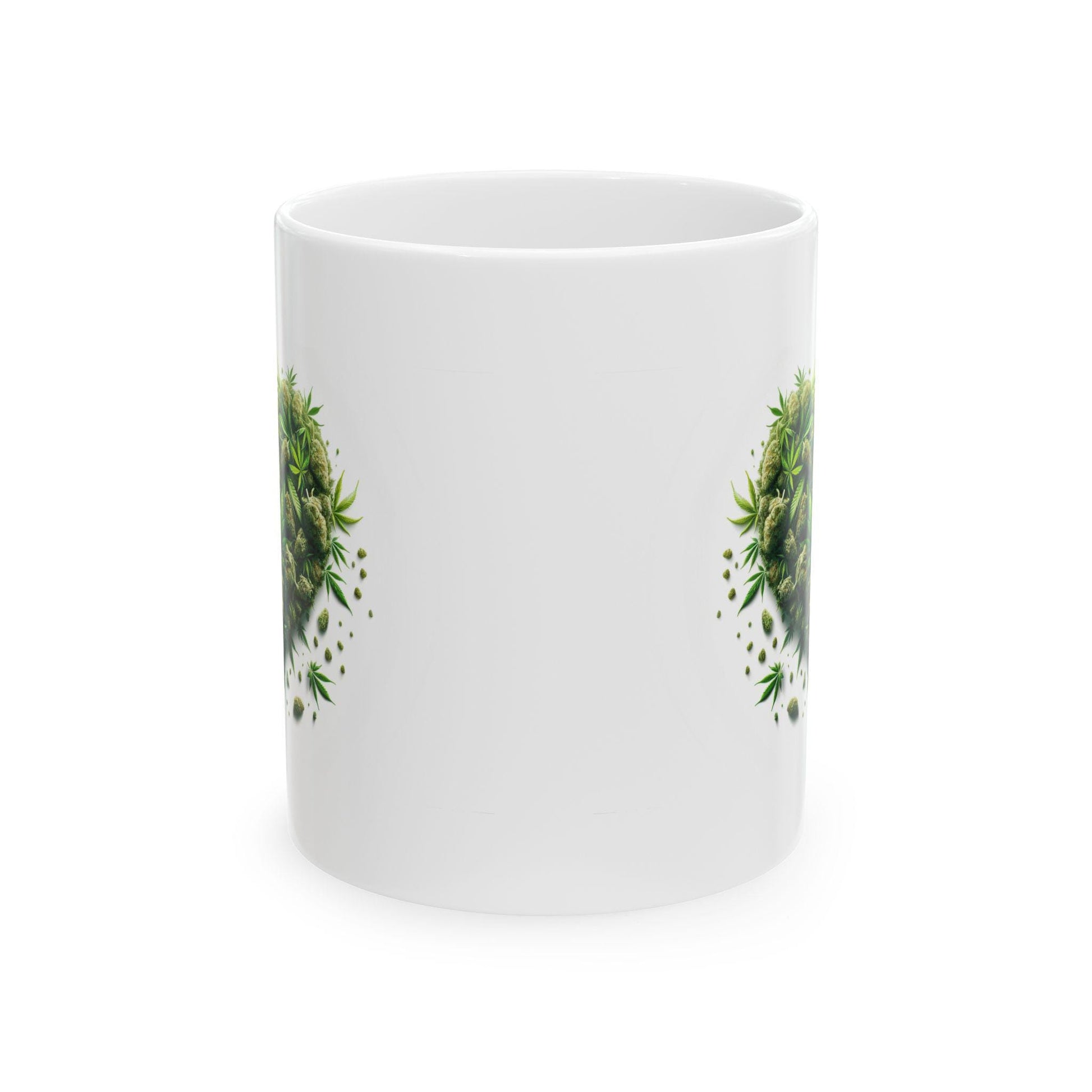 WEED HEART - Weed Coffee Mug (11oz) - Stoner Gift for Couples, Gift for Girlfriend/Boyfriend; Wake & Bake / Weed Mug / Valentines Day Mug