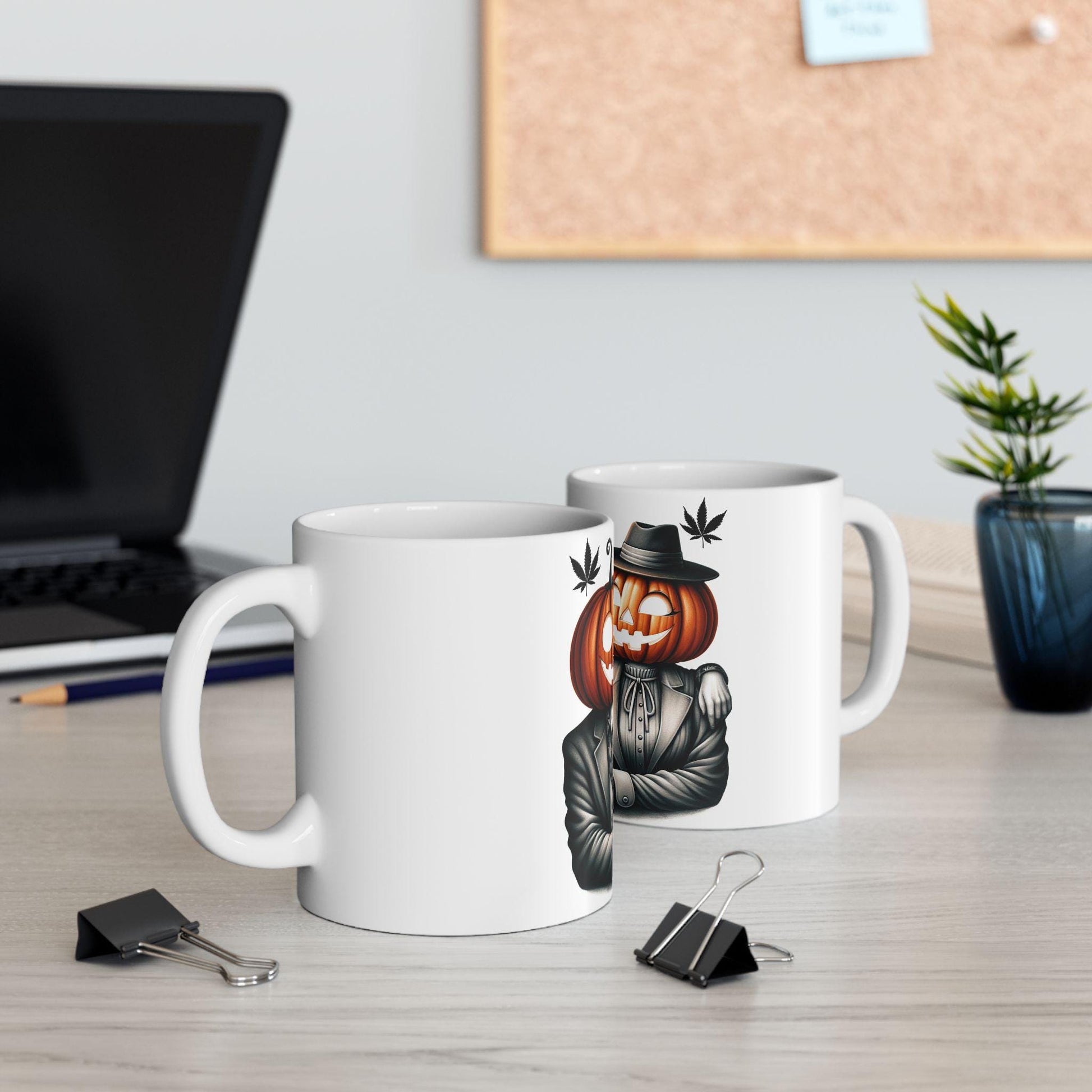 PUMPKIN HEAD COUPLE - Weed Coffee Mug (11oz)
