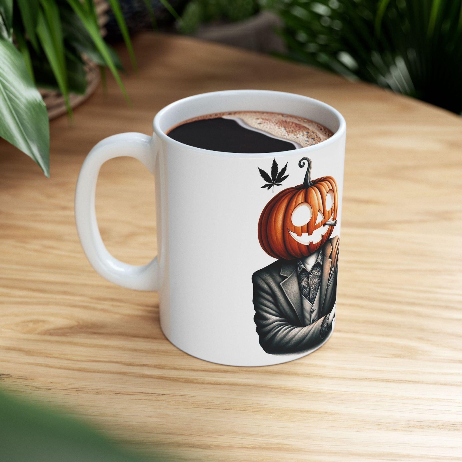 PUMPKIN HEAD COUPLE - Weed Coffee Mug (11oz)