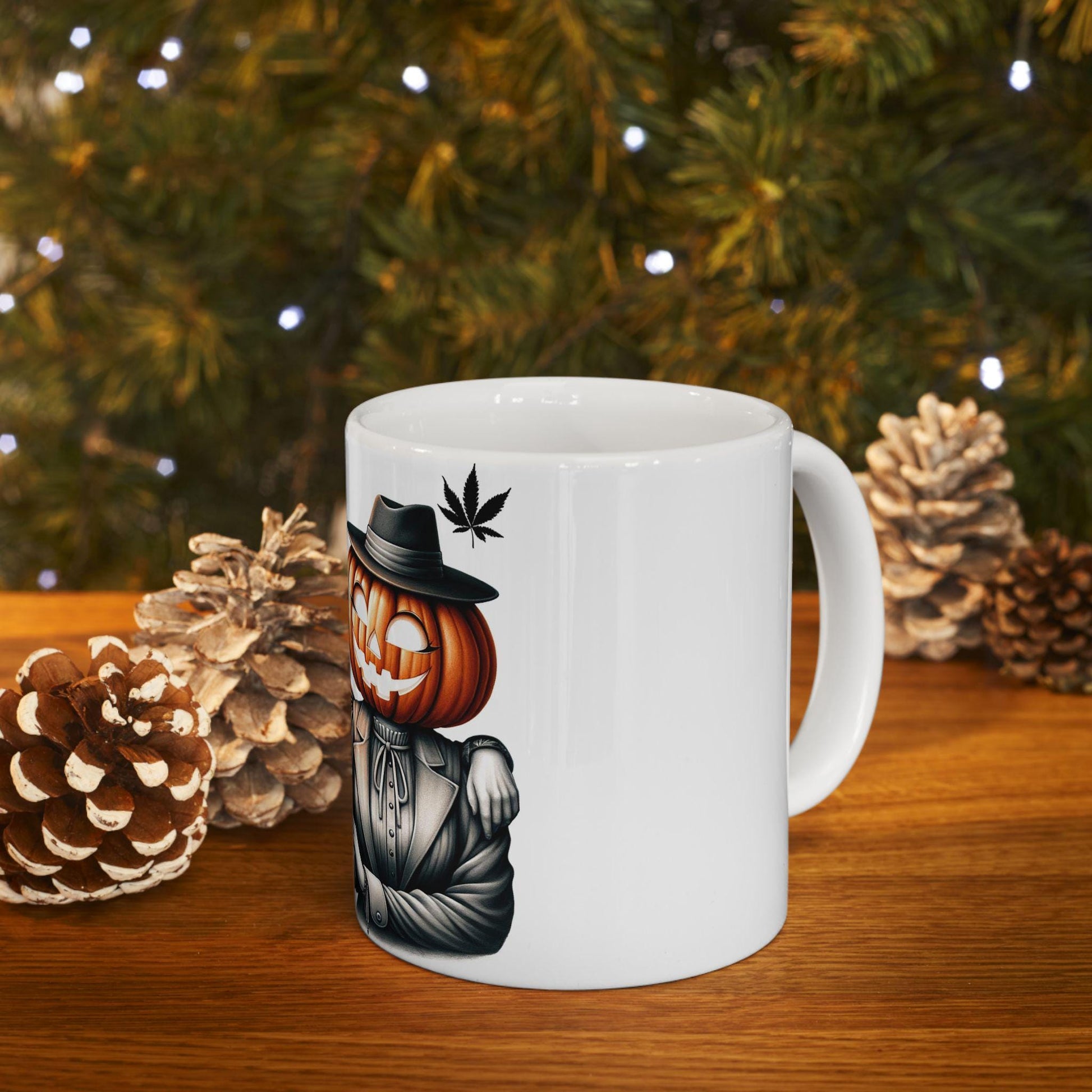 PUMPKIN HEAD COUPLE - Weed Coffee Mug (11oz)