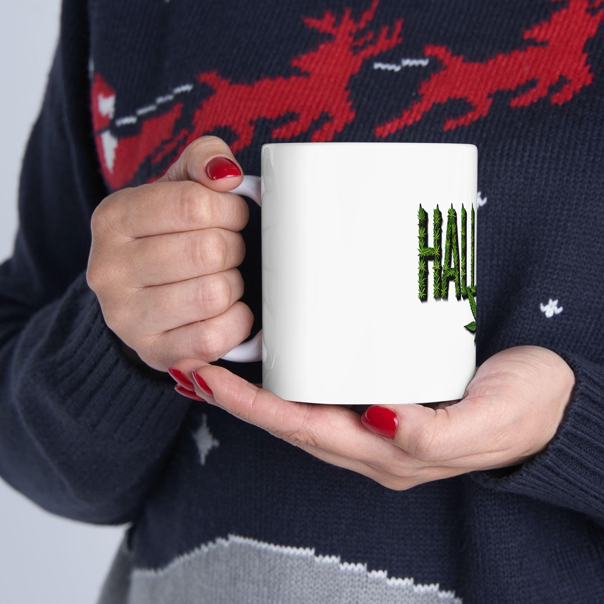 420 HALLOWEEN - Weed Coffee Mug (11oz) - Halloween Gift for Weed Smokers, Stoners, Growers; Wake & Bake / 420 Mug, Weed / Marijuana Gift