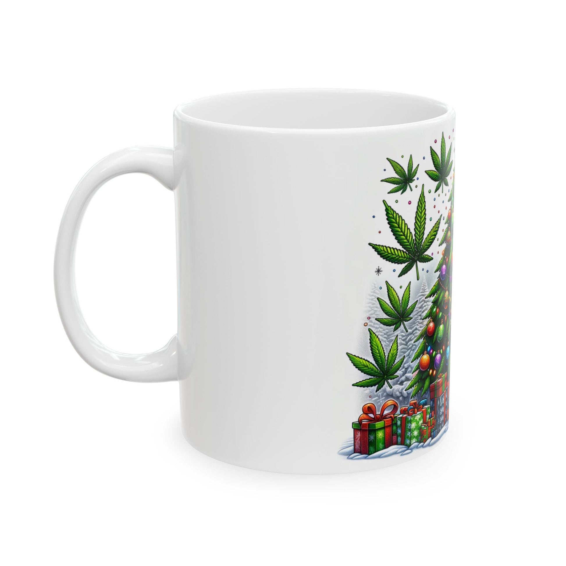 STONER CHRISTMAS - Weed Coffee Mug (11oz) - 420 Christmas Gift for Weed Smokers, Stoners, Growers; Wake & Bake / 420 Mug, Weed Christmas Mug