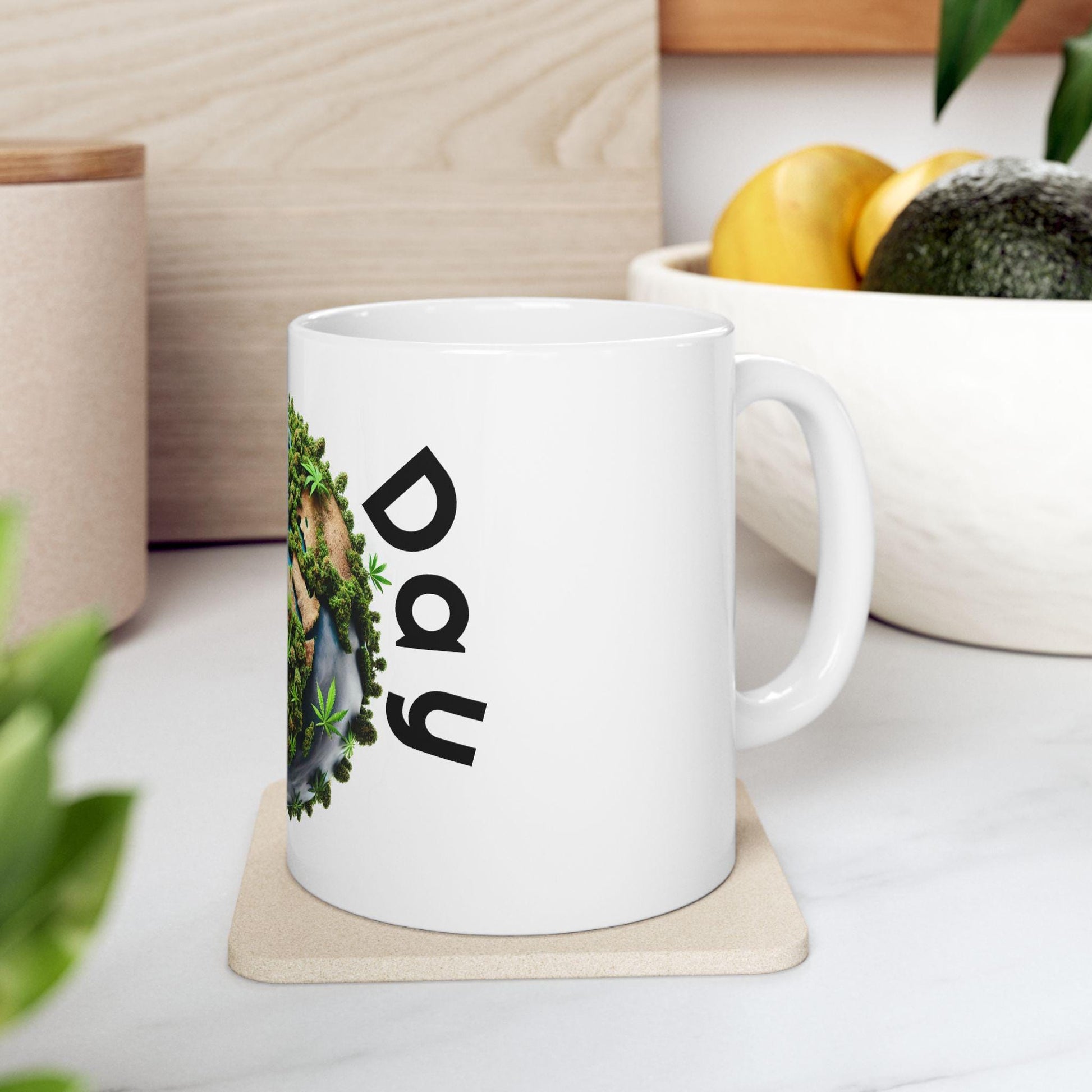 420 EARTH DAY - Weed Coffee Mug (11oz) - Stoner Earth Day Gift for Stoners, Smokers, Growers; Wake & Bake / 420 Mug, Weed / Earth Day Mug