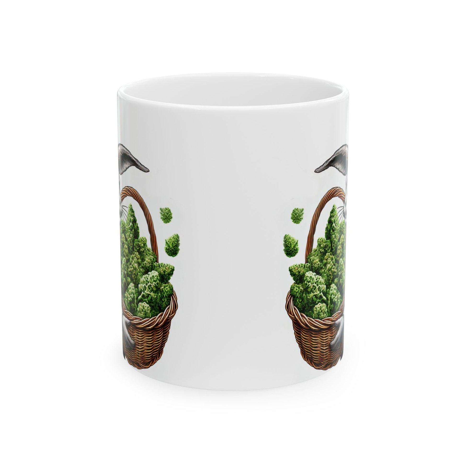 420 EASTER BUNNY - Weed Coffee Mug (11oz) - Easter Gift for Stoners, Weed Smokers, Growers; Wake & Bake / 420 Cannabis Mug / Easter Mug