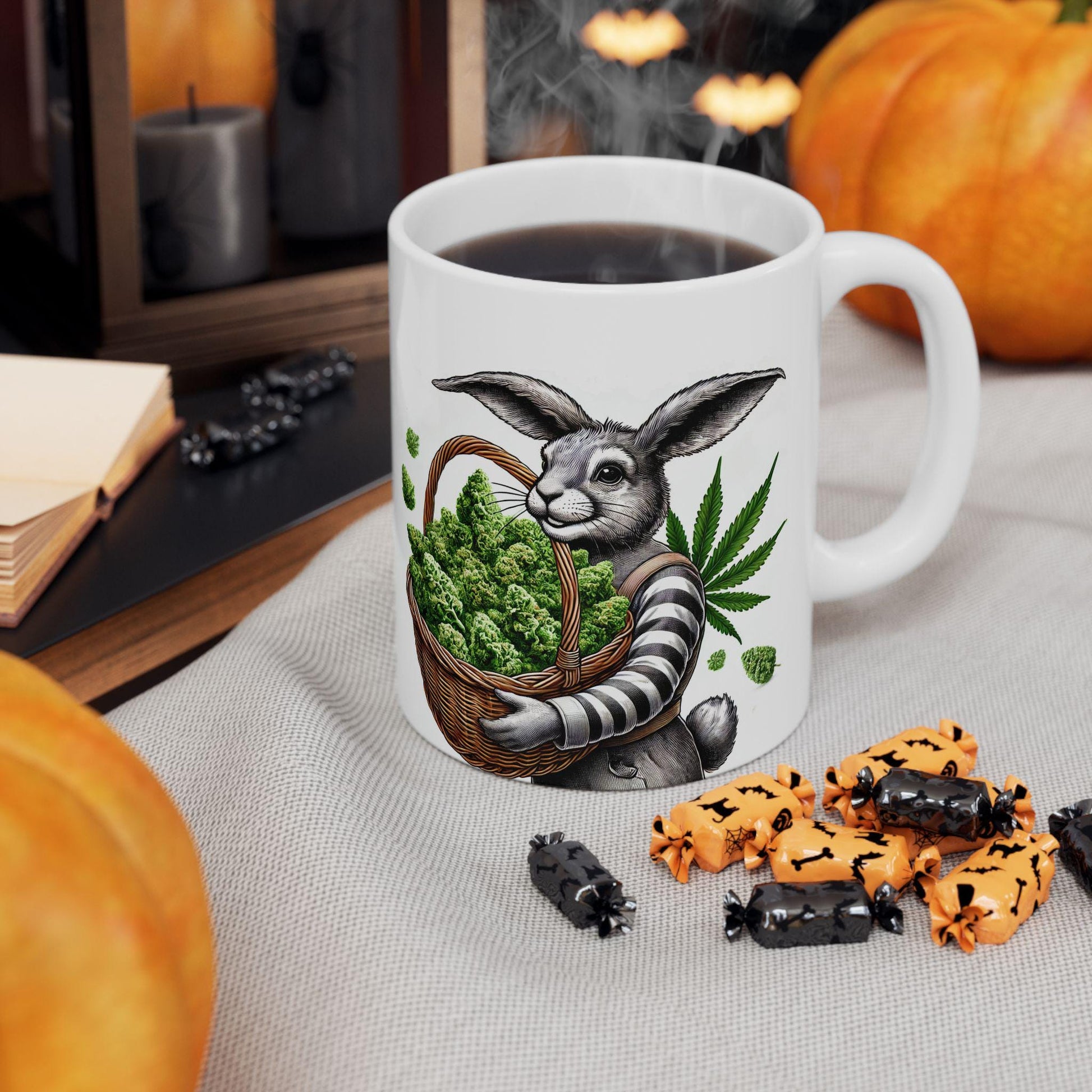 420 EASTER BUNNY - Weed Coffee Mug (11oz) - Easter Gift for Stoners, Weed Smokers, Growers; Wake & Bake / 420 Cannabis Mug / Easter Mug