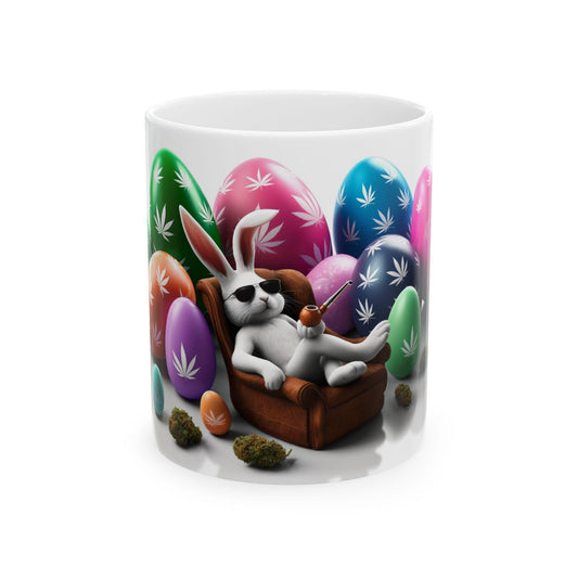 420 EASTER EGGS - Weed Coffee Mug (11oz) - Easter Gift for Stoners, Weed Smokers, Growers; Wake & Bake / 420 Cannabis Mug / Easter Mug