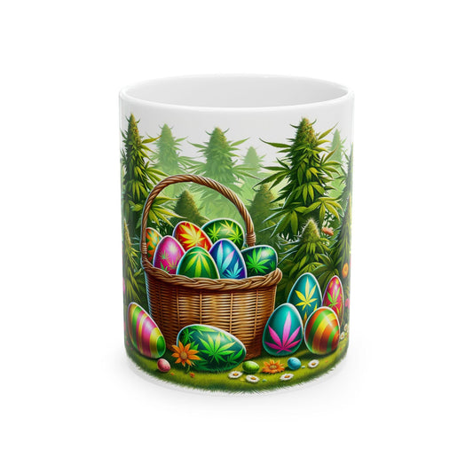 420 WEED EASTER - Weed Coffee Mug (11oz) - Easter Day Gift for Stoners, Weed Smokers, Growers; Wake & Bake / 420 Cannabis Mug / Easter Mug