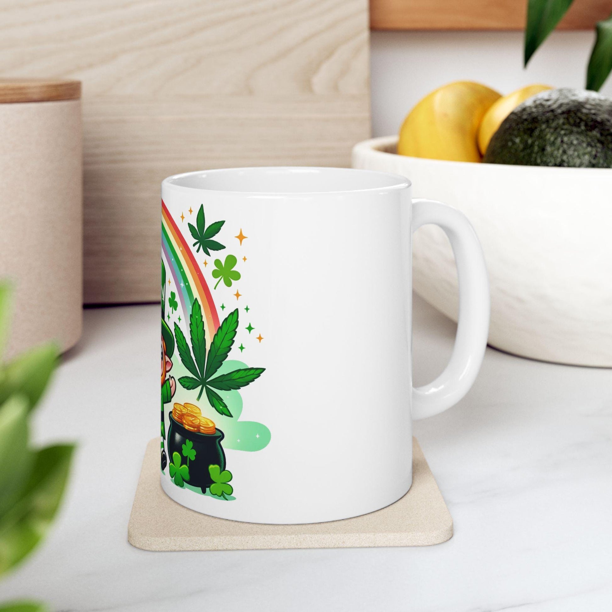 ST PATTYS DAY Mug - Weed Coffee Mug (11oz) - St Pattys Day Gift for Stoners, Smokers; Wake and Bake / Cannabis Mug / 420 St Pattys Day Mug