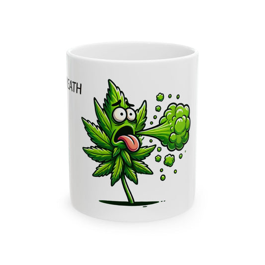 BARF BREATH - (11oz) WEED Strain Themed Coffee Mugs - Perfect Gift for Stoners/Smokers, Weed Mug for Marijuana Lovers; Funny Wake & Bake Mug
