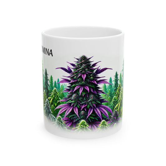 BLACK DOMINA - (11oz) WEED Strain Themed Coffee Mugs - Perfect Gift for Stoners/Smoker, Weed Mug for Marijuana Lovers; Funny Wake & Bake Mug