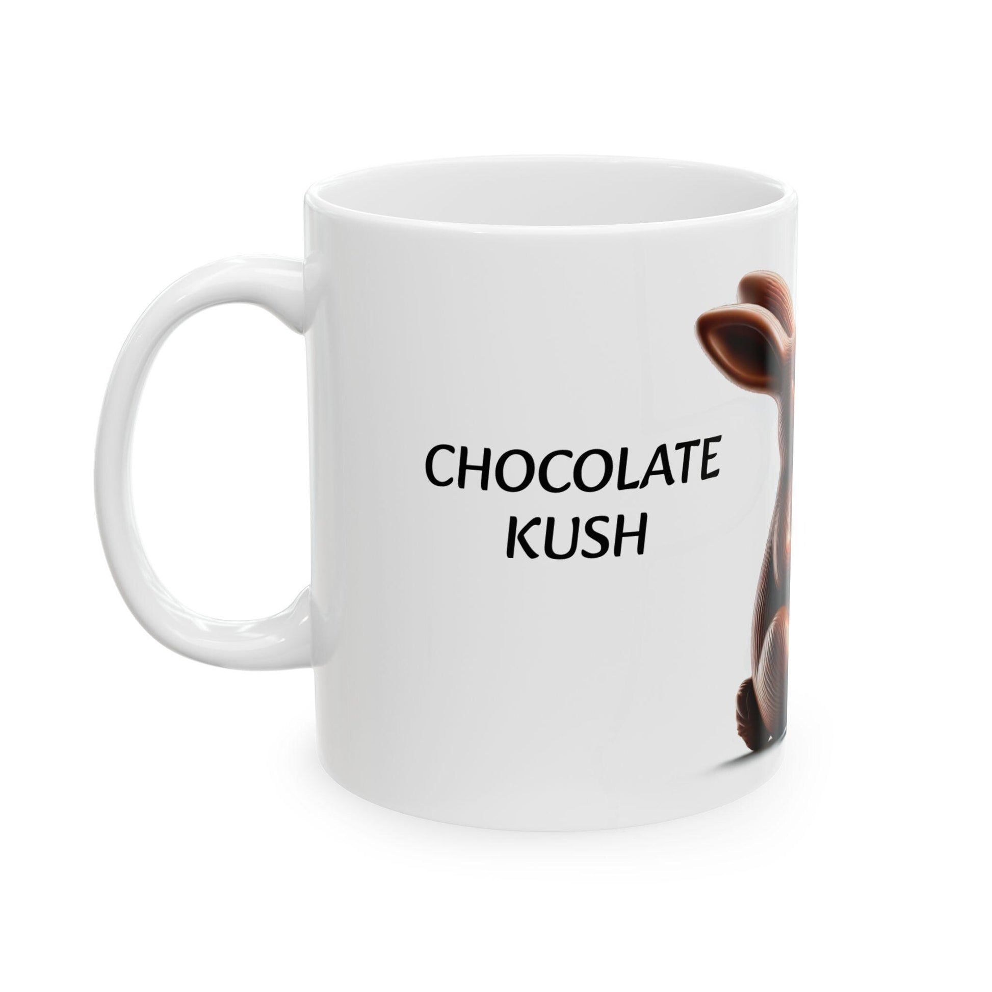 CHOCOLATE KUSH - (11oz) Weed Strain Themed Coffee Mugs - Perfect Gift for Stoners, Weed Mug for Cannabis Decor; Funny Wake & Bake Mug