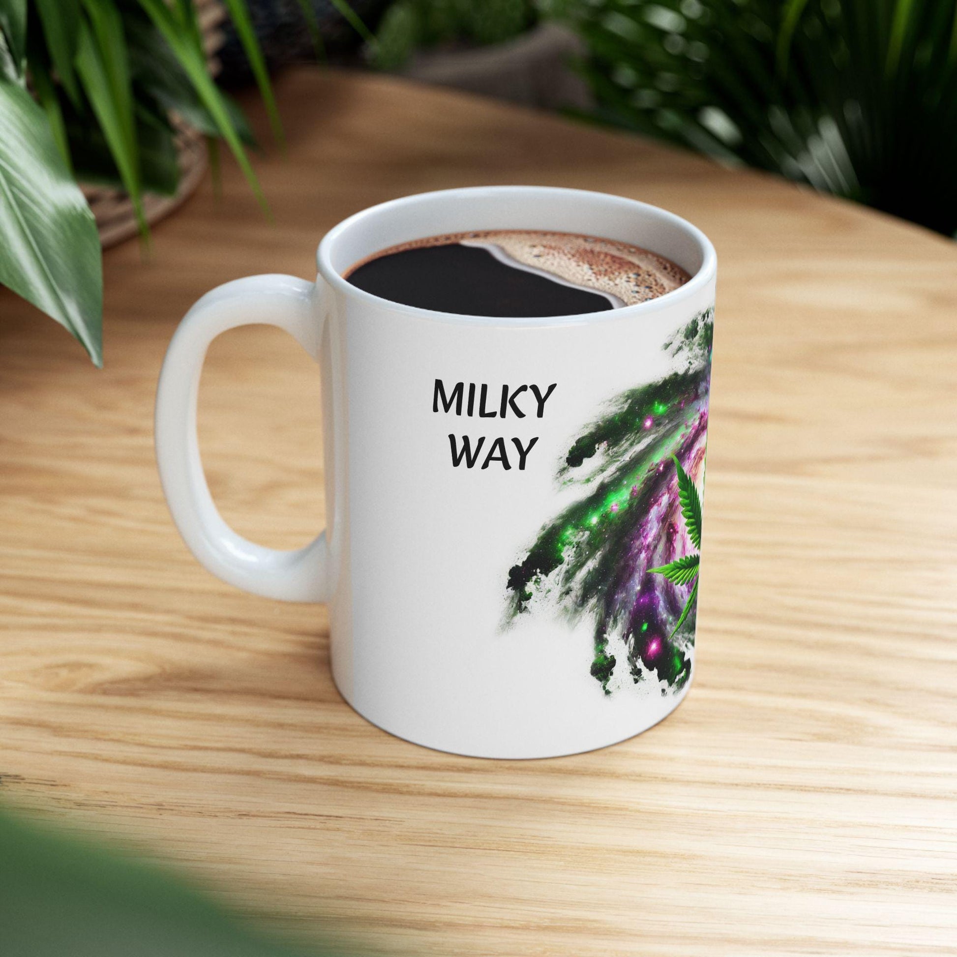 MILKY WAY - (11oz) Weed Strain Themed Coffee Mugs - Perfect Gift for Stoners, Weed Mug for Cannabis Decor; Funny 420 Wake & Bake Mug
