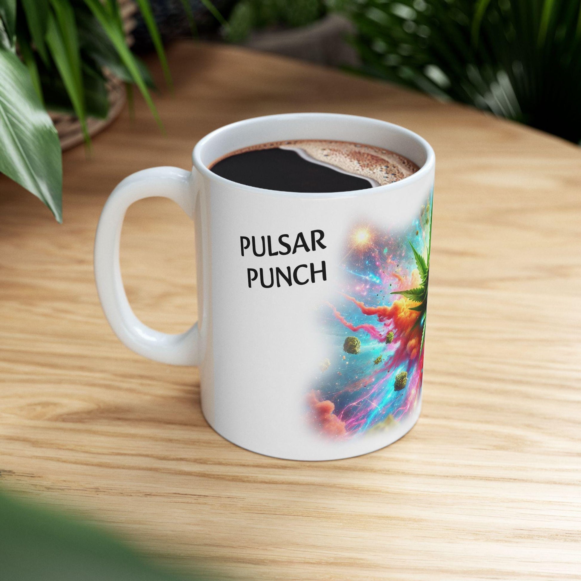 PULSAR PUNCH - (11oz) Weed Strain Themed Coffee Mugs - Perfect Gift for Stoners, Weed Mug for Cannabis Decor; Funny 420 Wake & Bake Mug
