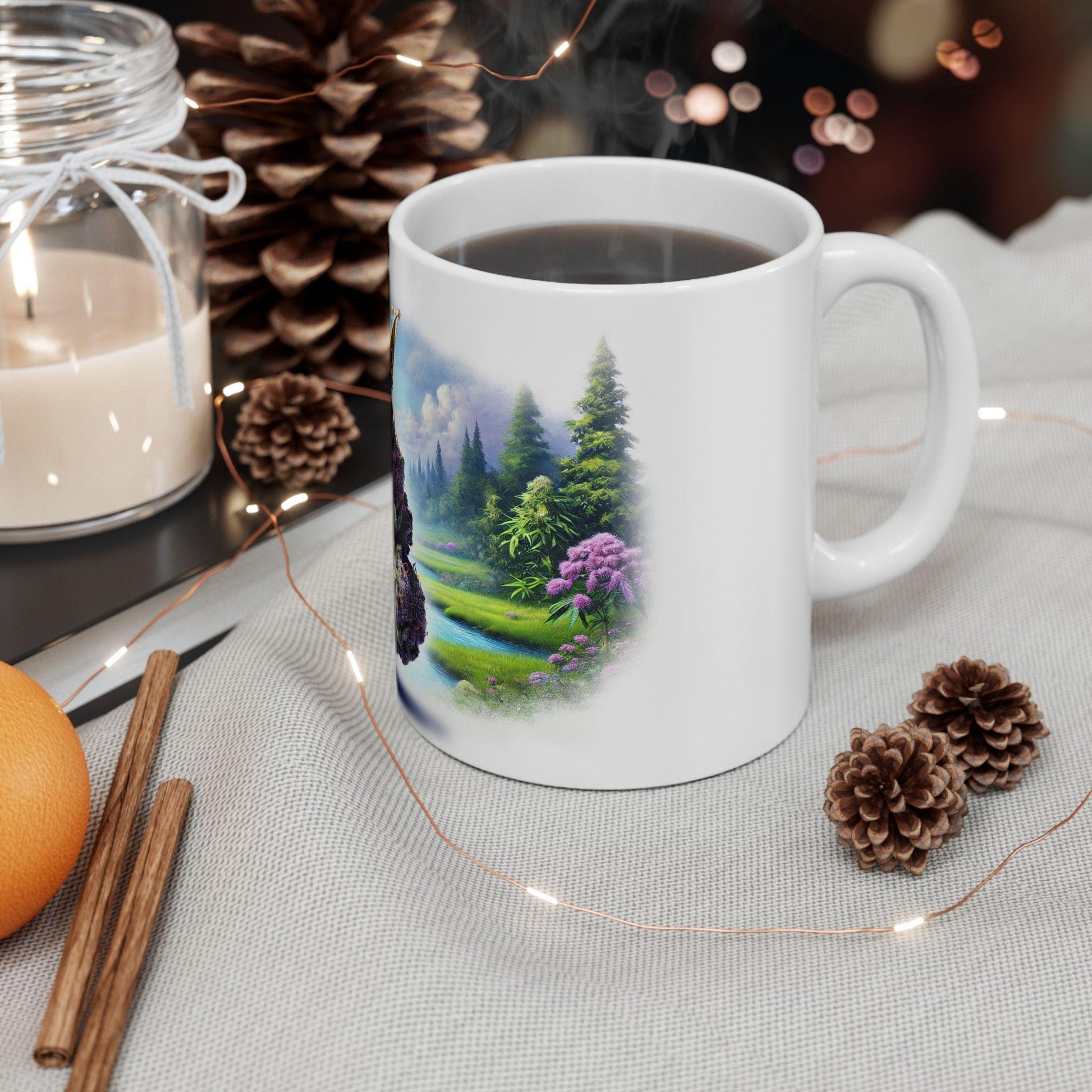 PURPLE QUEEN - (11oz) Weed Strain Themed Coffee Mugs - Perfect Gift for Stoners, Weed Mug for Cannabis Decor; Funny 420 Wake & Bake Mug