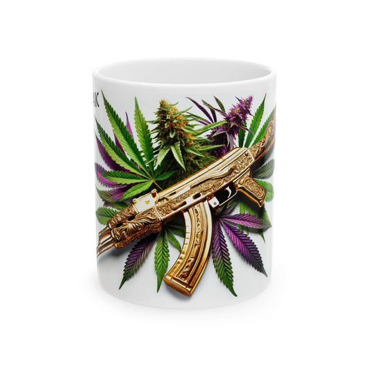 ROYAL AK - (11oz) Weed Strain Themed Coffee Mugs - Perfect Gift for Stoners, Weed Mug for Cannabis Decor; AK47 420 Wake & Bake Mug