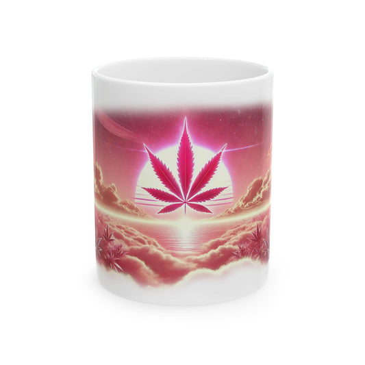 RS11 - (11oz) Weed Strain Themed Coffee Mugs - Perfect Gift for Stoners, Weed Mug for Cannabis Decor; 420 Space Wake & Bake Mug