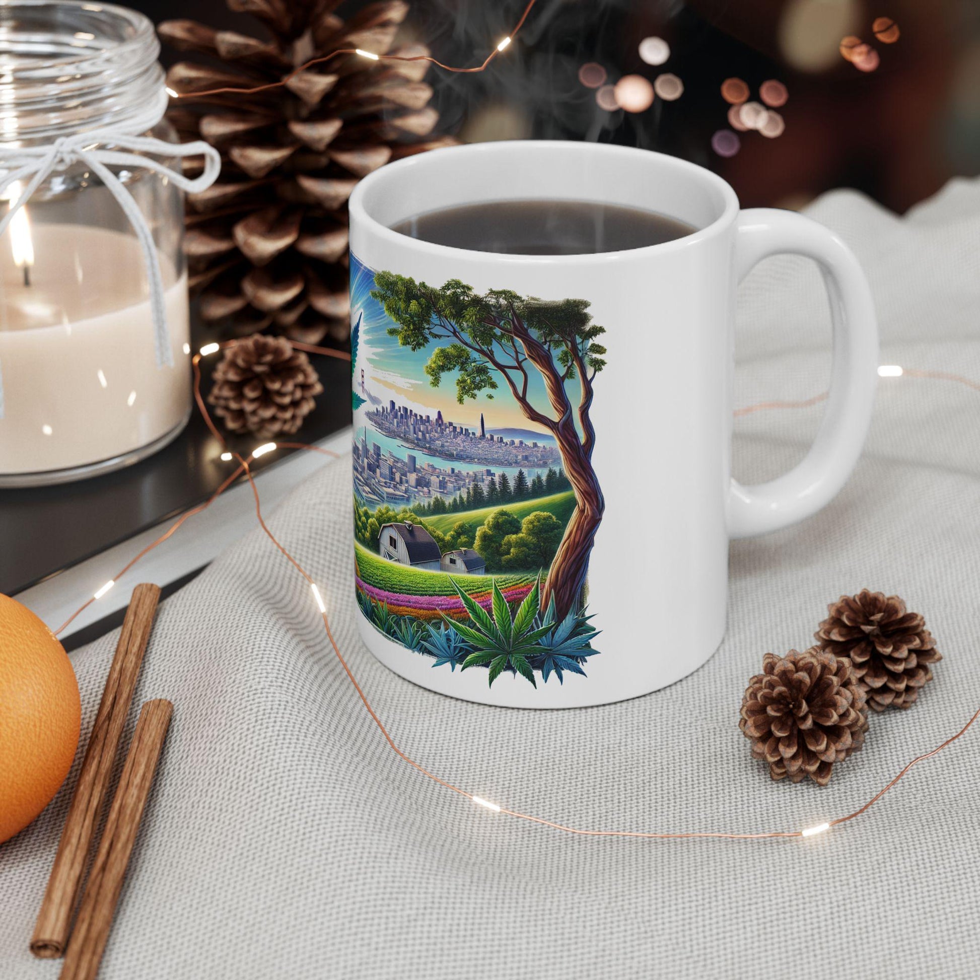 SFV OG - (11oz) Weed Strain Themed Coffee Mugs - Perfect Gift for Stoners, Weed Mug for Cannabis Decor; 420 Space Wake & Bake Mug