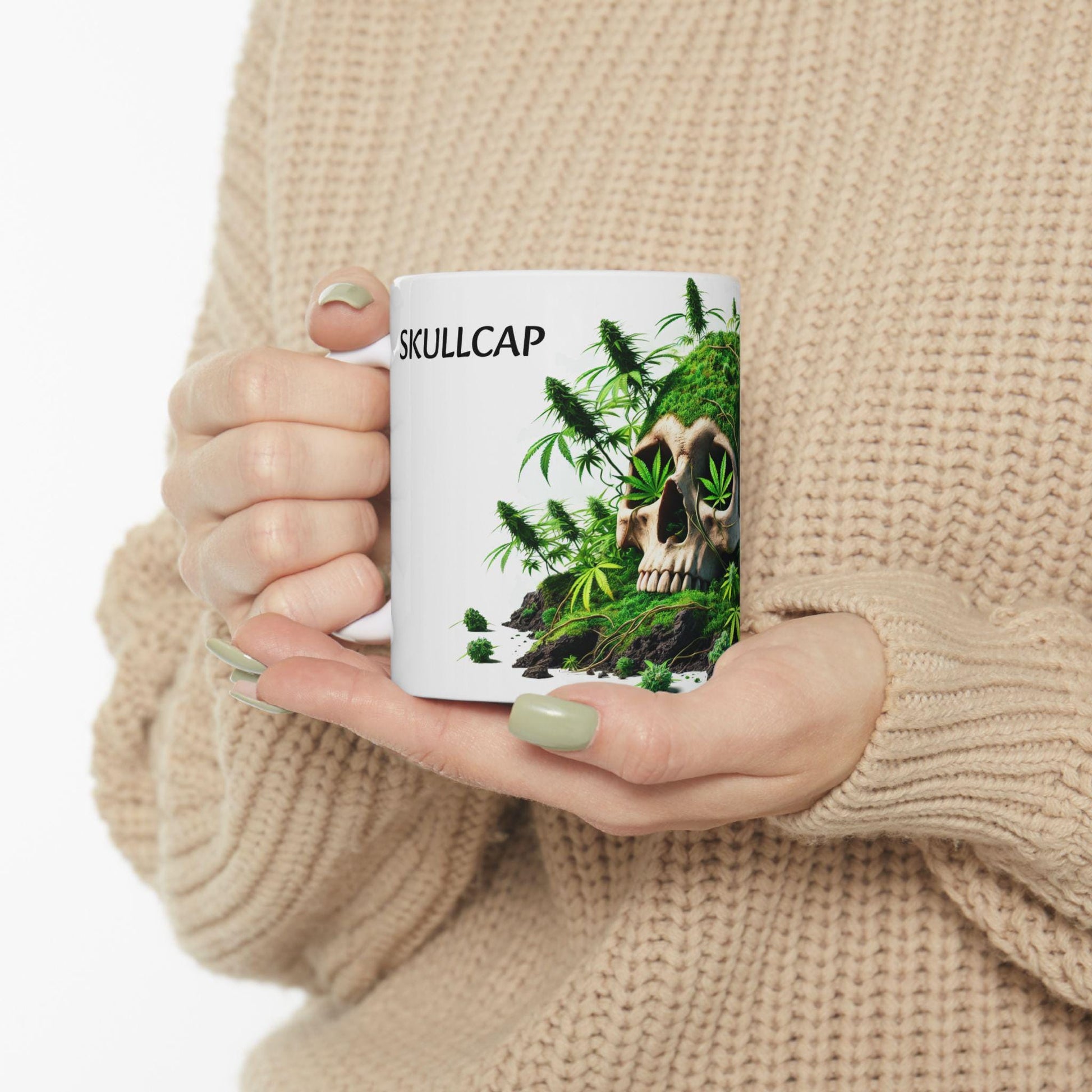 SKULLCAP - (11oz) Weed Strain Themed Coffee Mugs - Perfect Gift for Stoners, Weed Mug for Cannabis Decor; Funny 420 Wake & Bake Mug