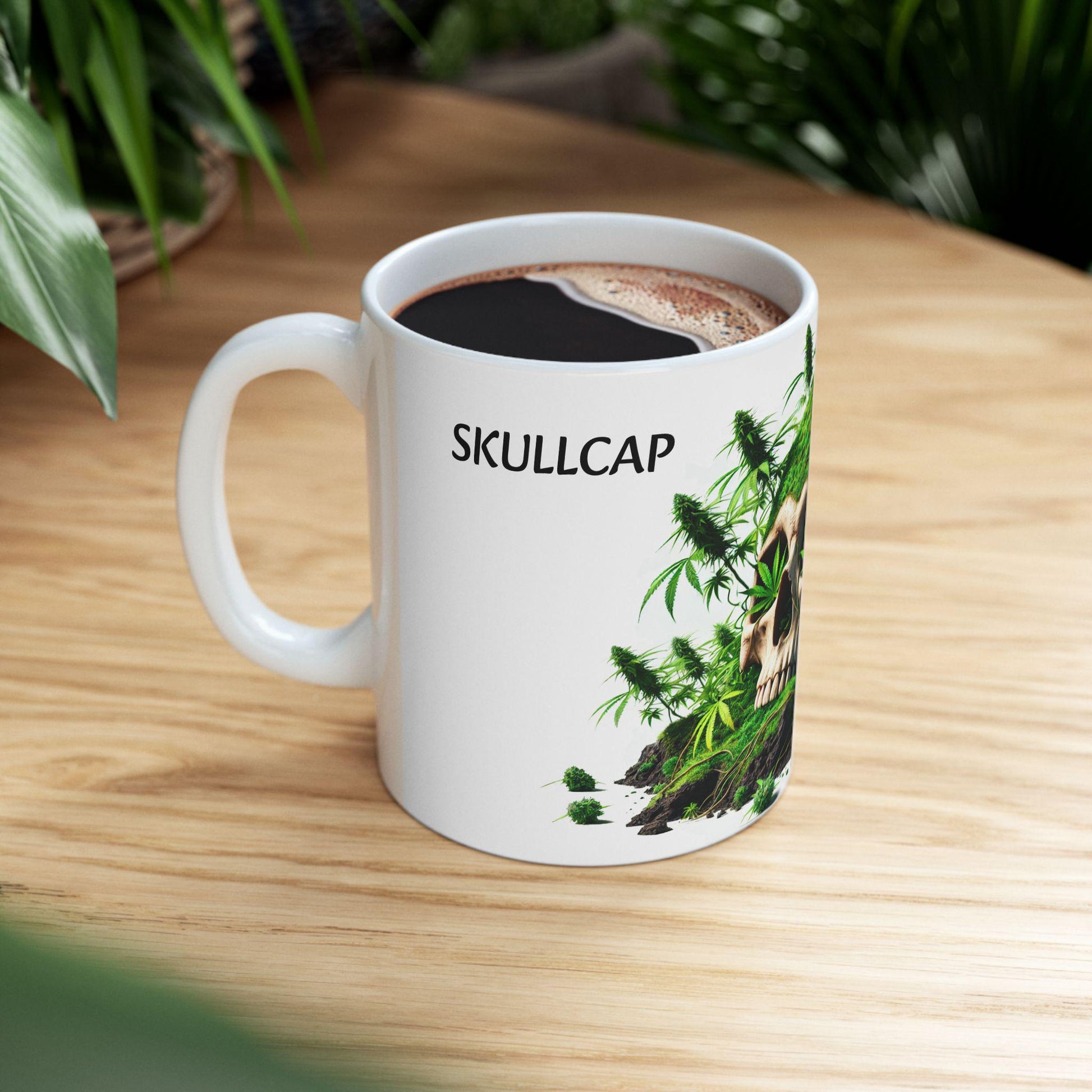 SKULLCAP - (11oz) Weed Strain Themed Coffee Mugs - Perfect Gift for Stoners, Weed Mug for Cannabis Decor; Funny 420 Wake & Bake Mug