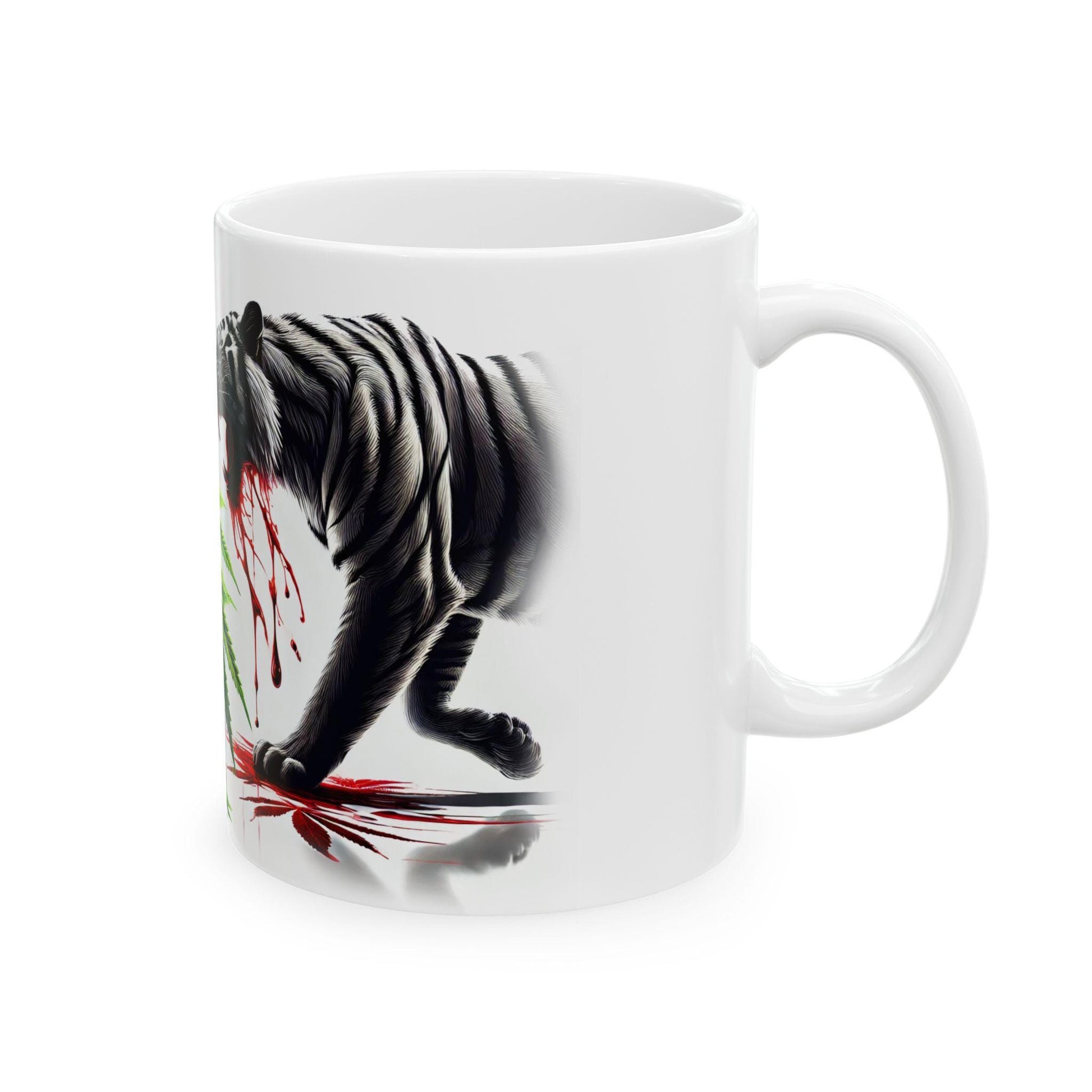 TIGER'S BLOOD - (11oz) Weed Strain Themed Coffee Mugs - Perfect Gift for Stoners, Weed Mug for Cannabis Decor; 420 Space Wake & Bake Mug