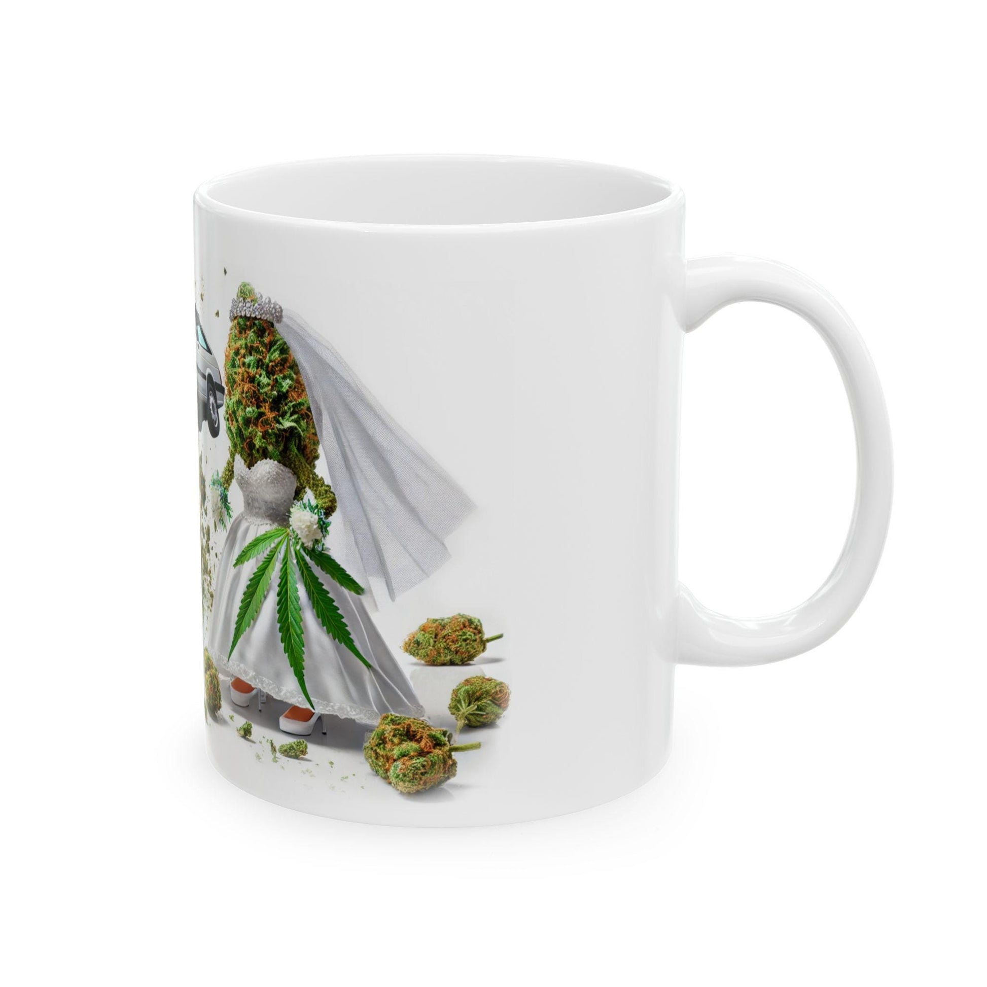 WEDDING CRASHER - (11oz) Weed Strain Themed Coffee Mugs - Perfect Gift for Stoners, Weed Mug for Cannabis Decor; 420 Wake & Bake Mug