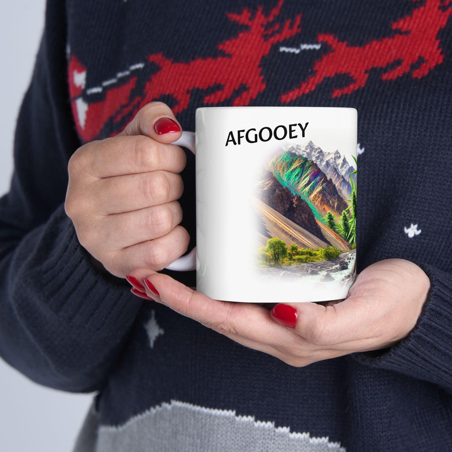 AFGOOEY - (11oz) WEED Strain Themed Coffee Mugs - Perfect Gift for Smokers, Stoners/Smokers, Marijuana Lovers; Wake and Bake Mug