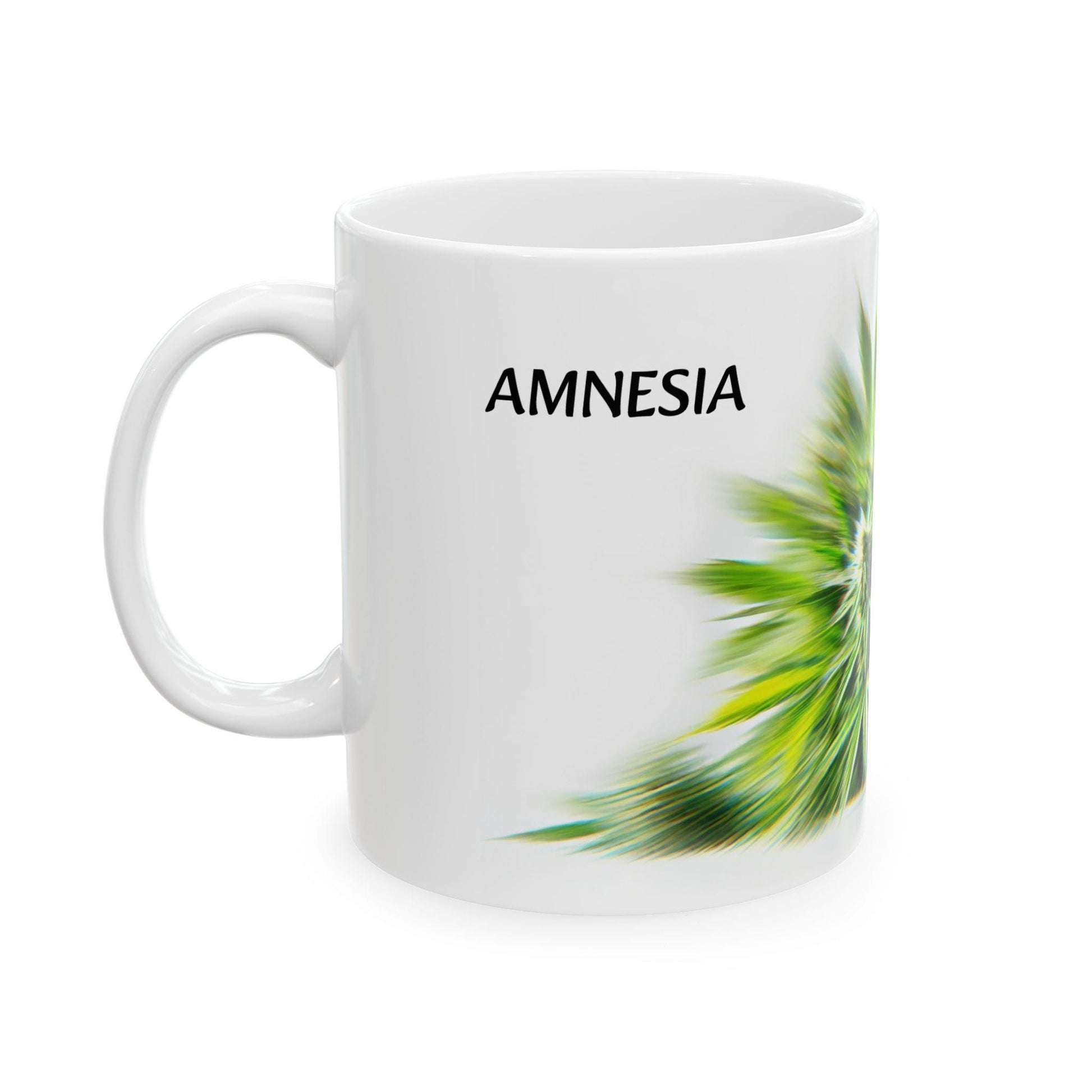 AMNESIA - (11oz) WEED Strain Themed Coffee Mugs - Perfect Gift for Smokers, Stoners/Smokers, Marijuana Lovers; Funny Wake and Bake Mug