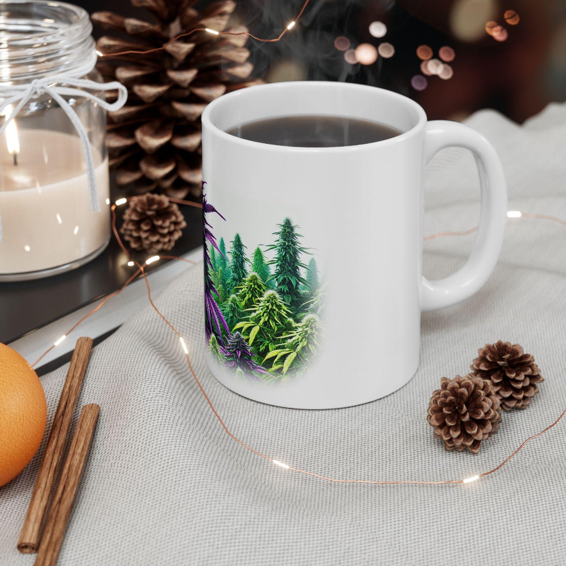 BLACK DOMINA - (11oz) WEED Strain Themed Coffee Mugs - Perfect Gift for Stoners/Smoker, Weed Mug for Marijuana Lovers; Funny Wake & Bake Mug