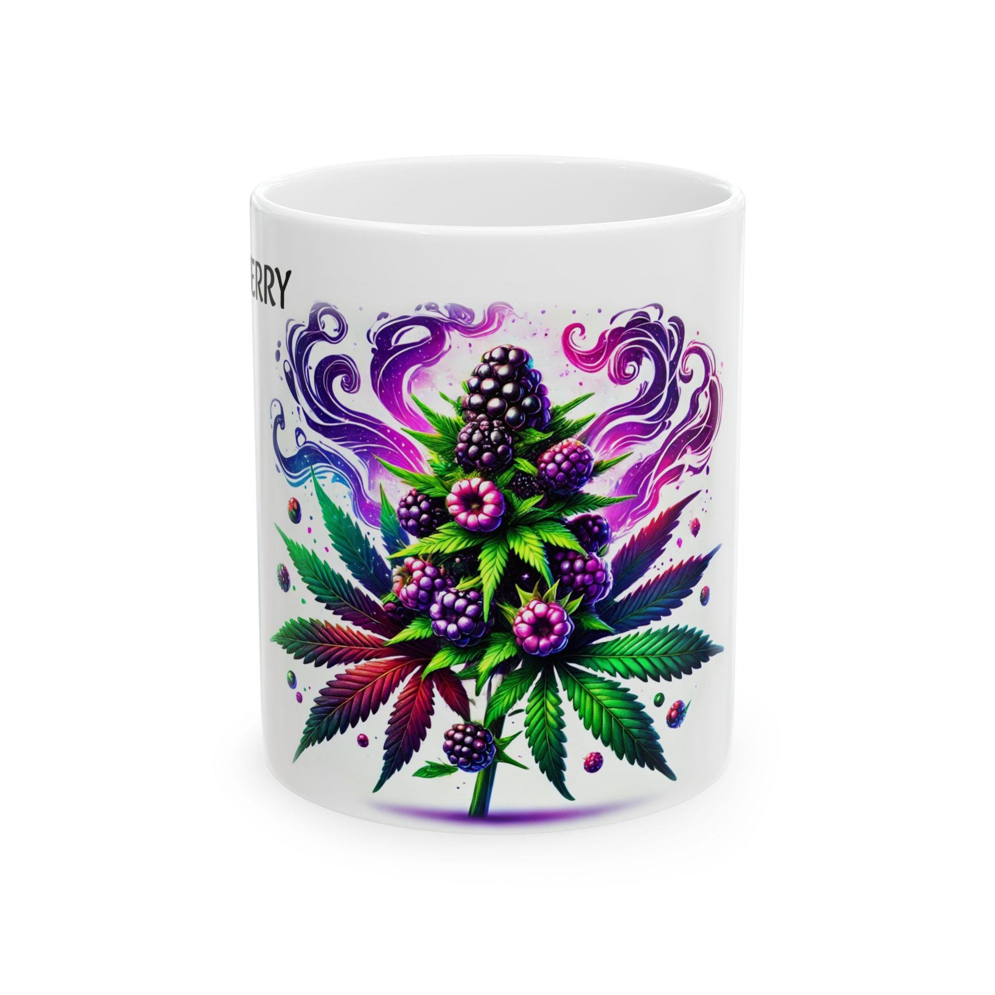 BLACKBERRY - (11oz) WEED Strain Themed Coffee Mugs - Perfect Gift for Stoners/Smokers, Weed Mug for Marijuana Lovers; Funny Wake & Bake Mug