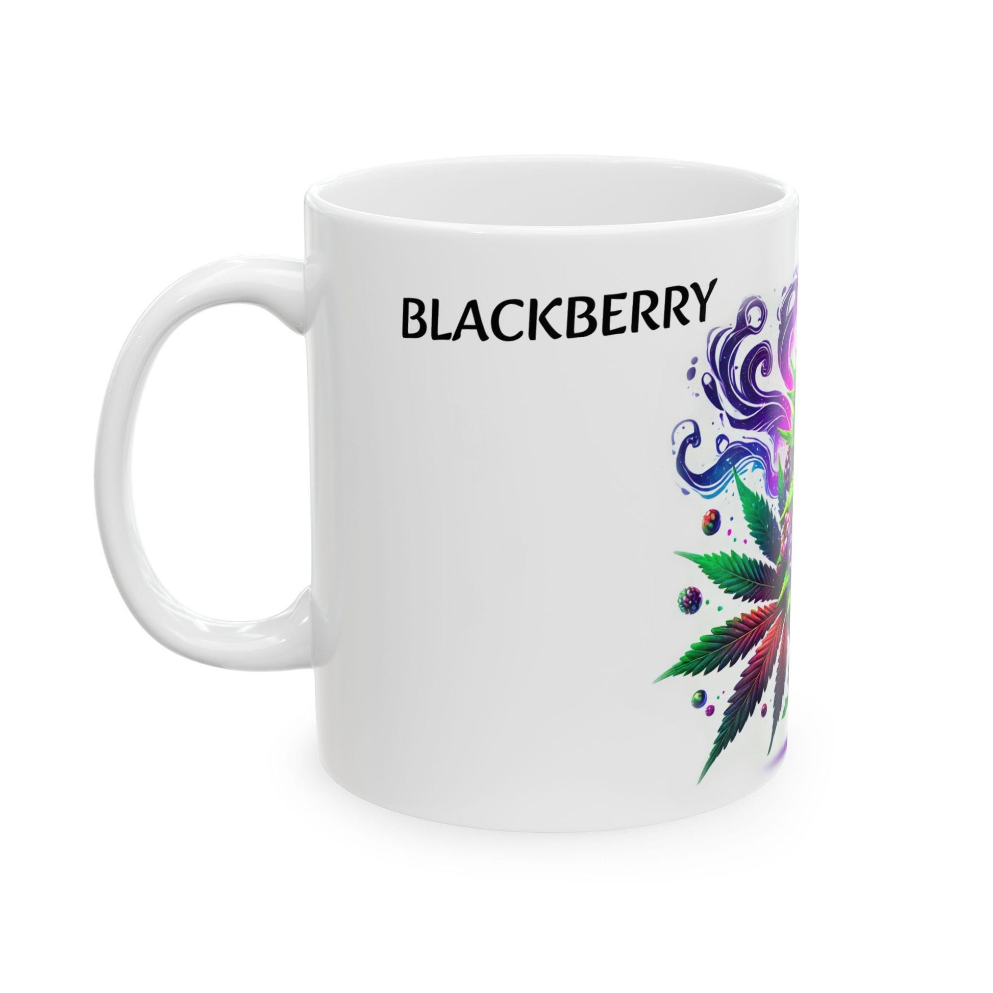 BLACKBERRY - (11oz) WEED Strain Themed Coffee Mugs - Perfect Gift for Stoners/Smokers, Weed Mug for Marijuana Lovers; Funny Wake & Bake Mug