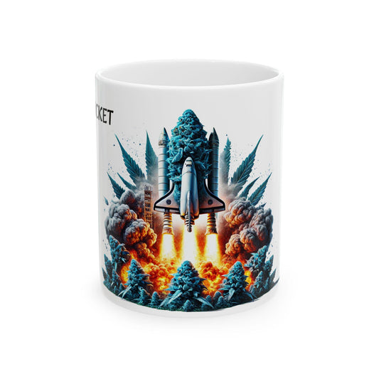 BLUE ROCKET - (11oz) WEED Strain Themed Coffee Mugs - Perfect Gift for Stoners/Smoker, Weed Mug for Marijuana Lovers; Funny Wake & Bake Mug