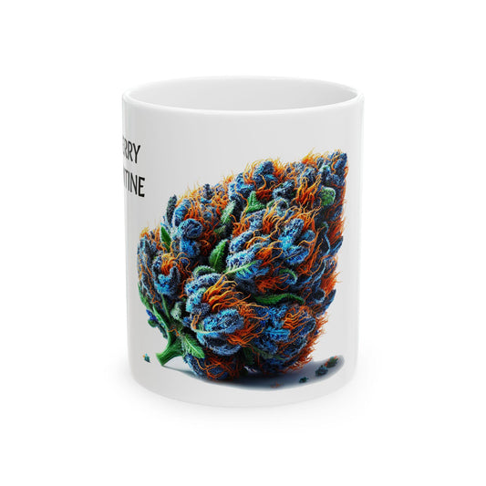 BLUEBERRY CLEMENTINE - (11oz) WEED Strain Themed Coffee Mugs - Perfect Gift for Stoners, Weed Mug for Cannabis Decor; Funny Wake & Bake Mug