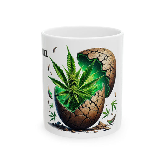 FOSSIL FUEL - (11oz) Weed Strain Themed Coffee Mugs - Perfect Gift for Stoners, Weed Mug for Cannabis Decor; Funny Wake & Bake Mug , 420 Mug