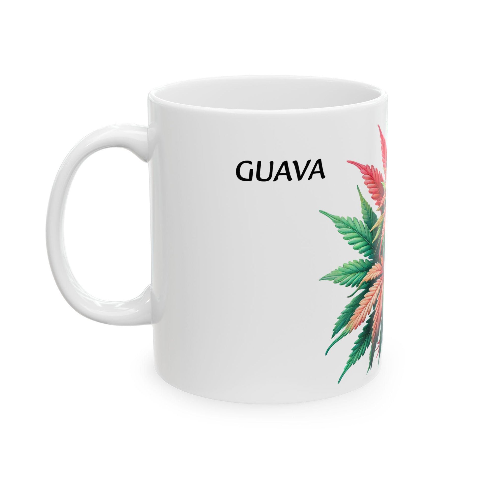 GUAVA - (11oz) Weed Strain Themed Coffee Mugs - Perfect Gift for Stoners, Weed Mug for Cannabis Decor; Funny Wake & Bake Mug Classic 420 Mug