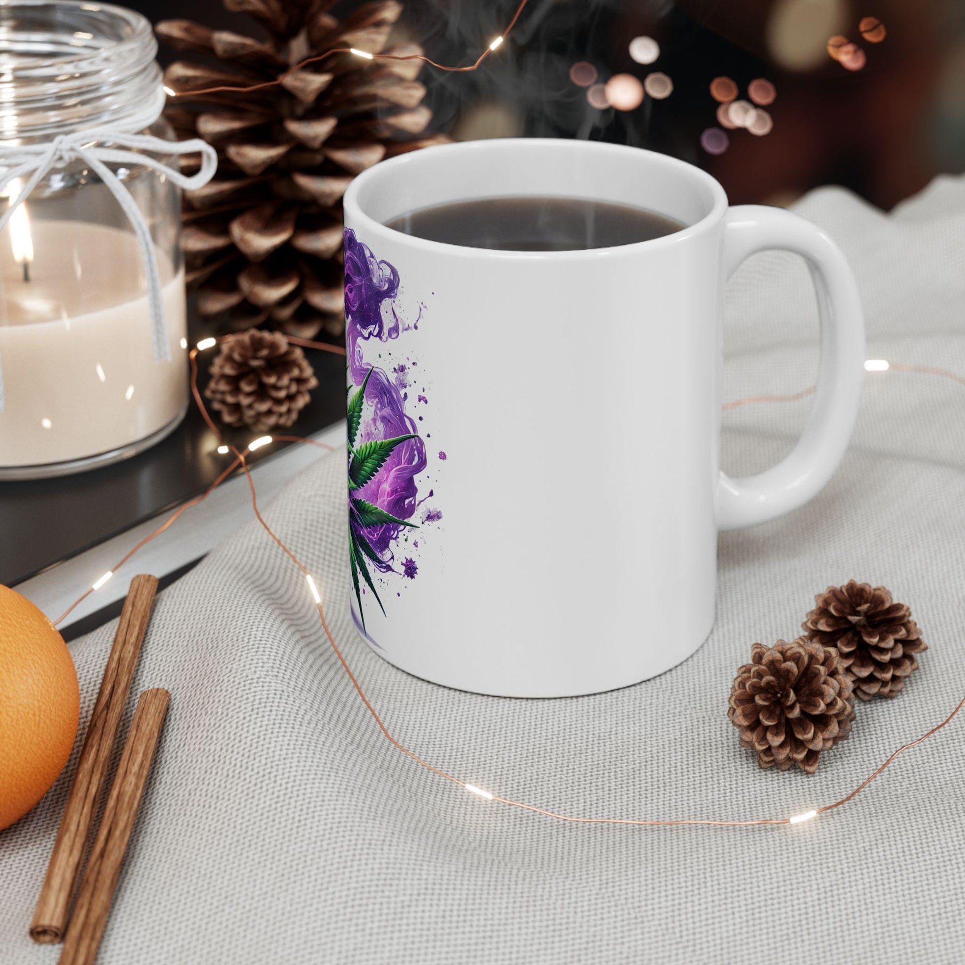 MENDO BREATH - (11oz) Weed Strain Themed Coffee Mugs - Perfect Gift for Stoners, Weed Mug for Cannabis Decor; Funny 420 Wake & Bake Mug