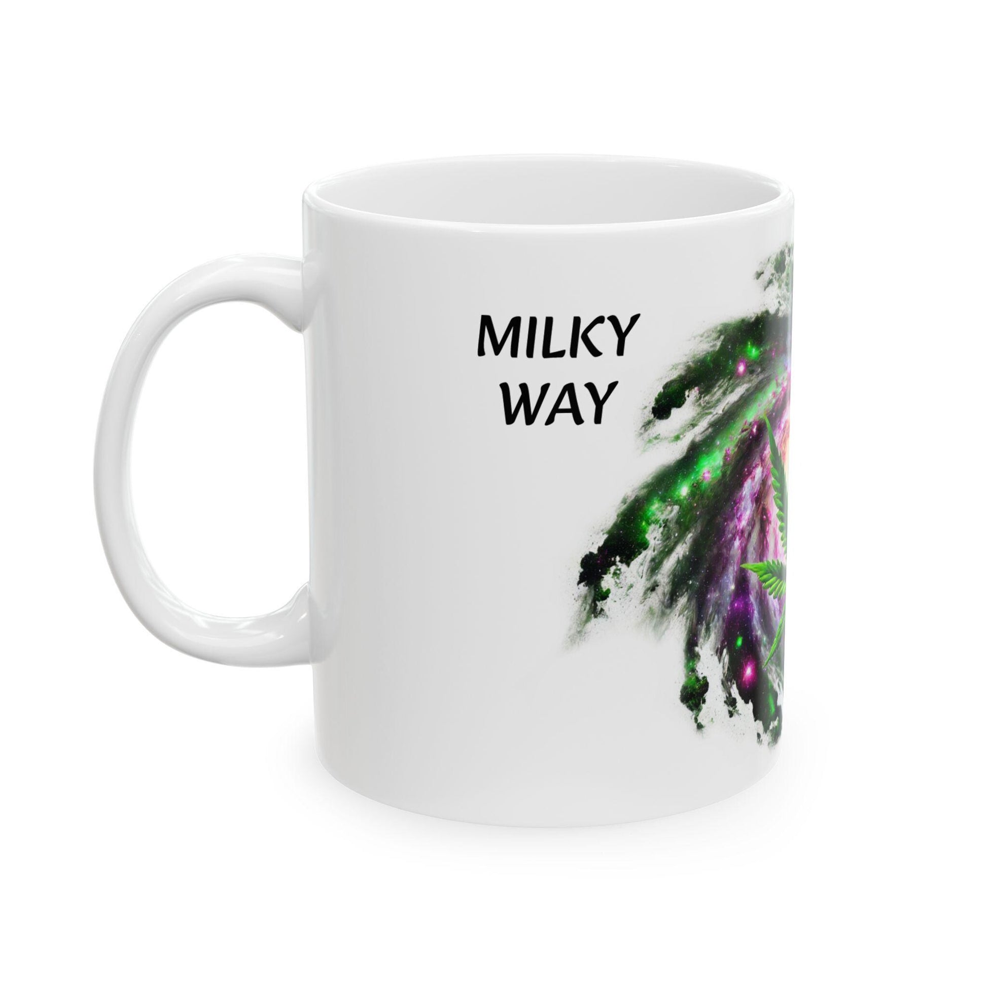 MILKY WAY - (11oz) Weed Strain Themed Coffee Mugs - Perfect Gift for Stoners, Weed Mug for Cannabis Decor; Funny 420 Wake & Bake Mug