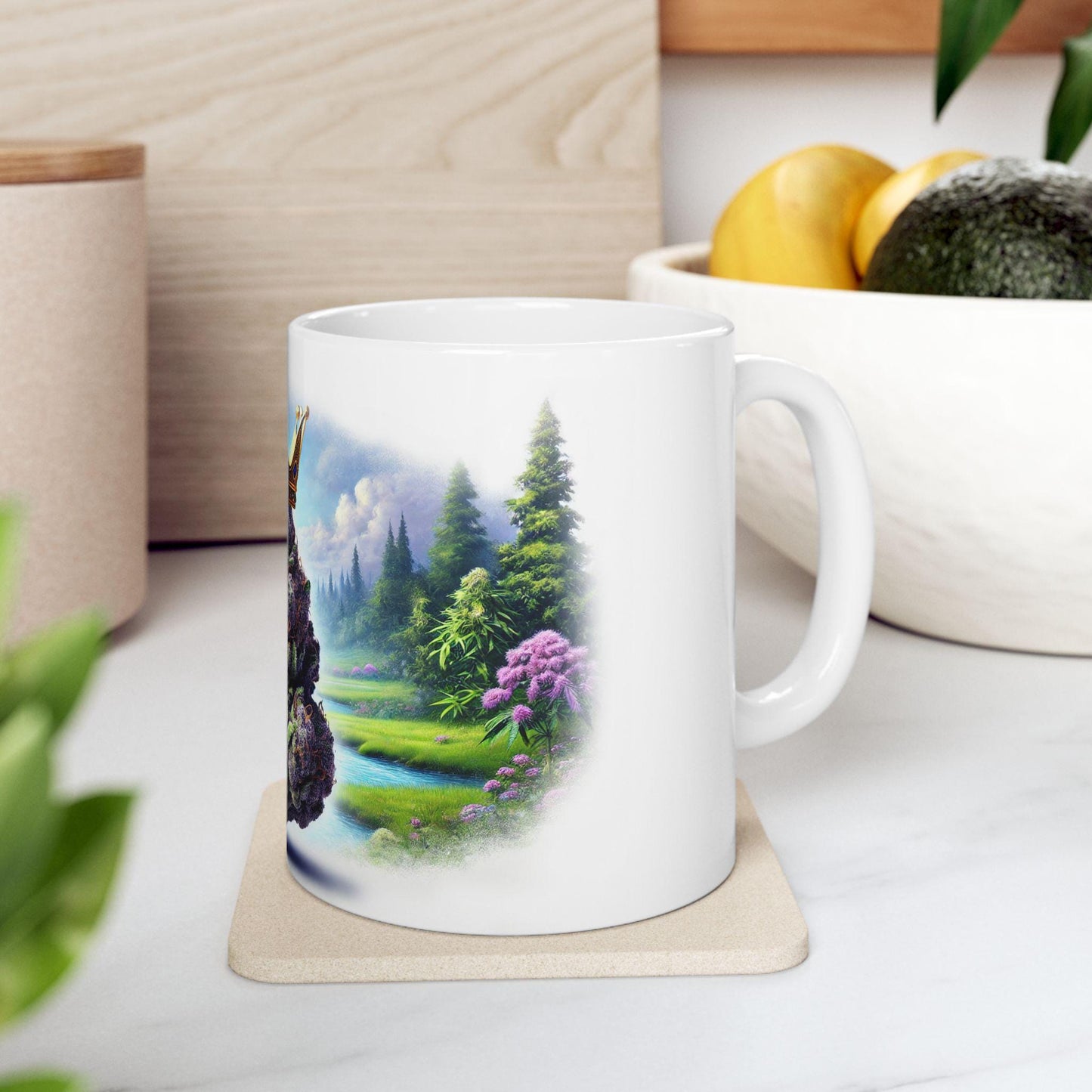 PURPLE QUEEN - (11oz) Weed Strain Themed Coffee Mugs - Perfect Gift for Stoners, Weed Mug for Cannabis Decor; Funny 420 Wake & Bake Mug