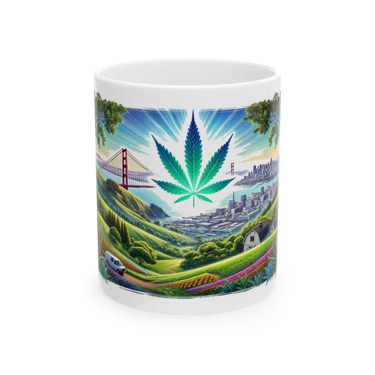 SFV OG - (11oz) Weed Strain Themed Coffee Mugs - Perfect Gift for Stoners, Weed Mug for Cannabis Decor; 420 Space Wake & Bake Mug