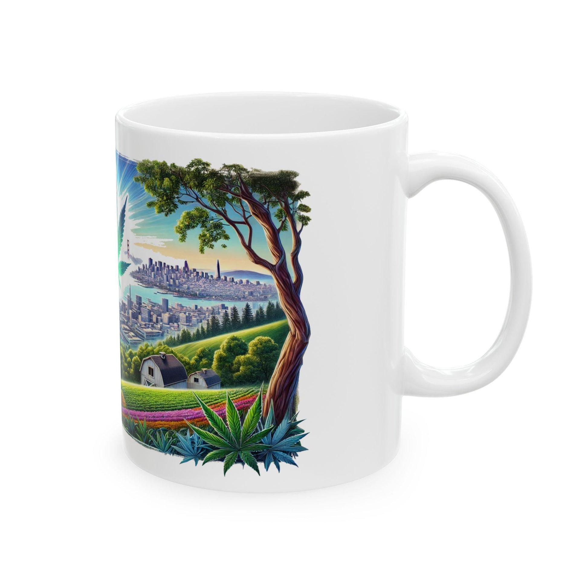 SFV OG - (11oz) Weed Strain Themed Coffee Mugs - Perfect Gift for Stoners, Weed Mug for Cannabis Decor; 420 Space Wake & Bake Mug