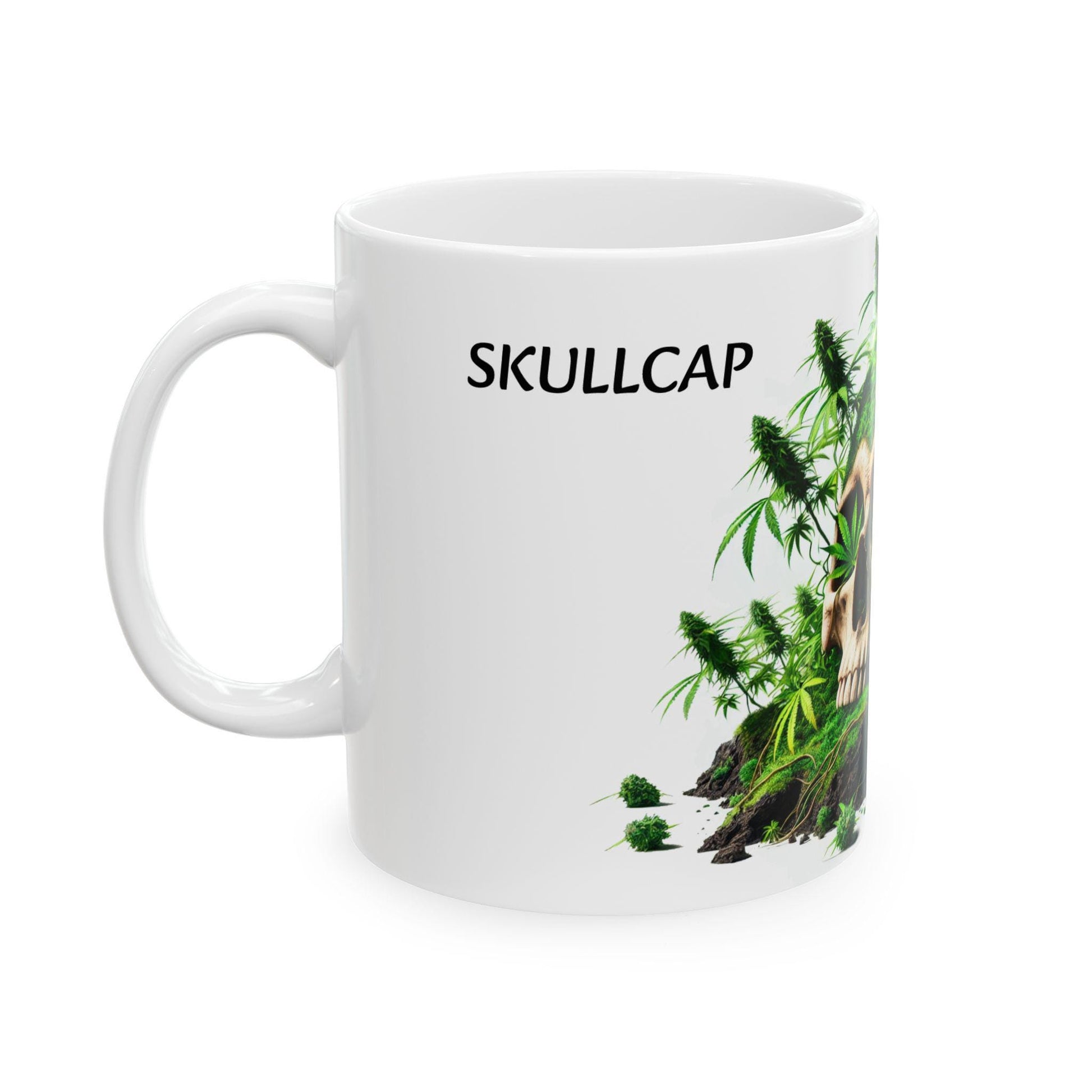 SKULLCAP - (11oz) Weed Strain Themed Coffee Mugs - Perfect Gift for Stoners, Weed Mug for Cannabis Decor; Funny 420 Wake & Bake Mug