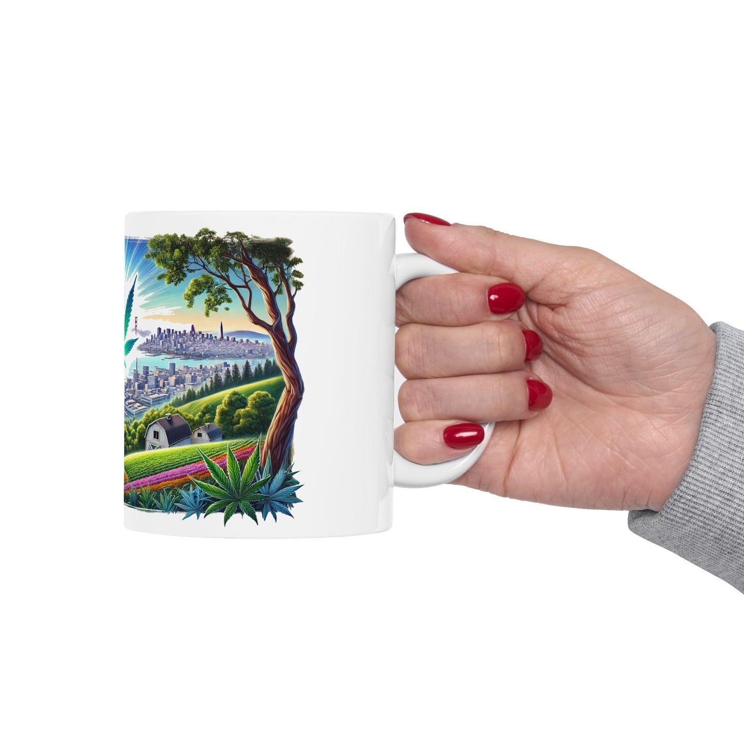 SFV OG - (11oz) Weed Strain Themed Coffee Mugs - Perfect Gift for Stoners, Weed Mug for Cannabis Decor; 420 Space Wake & Bake Mug