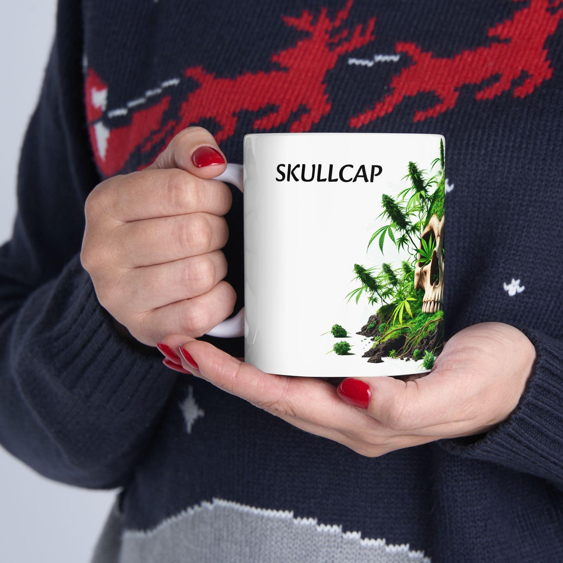 SKULLCAP - (11oz) Weed Strain Themed Coffee Mugs - Perfect Gift for Stoners, Weed Mug for Cannabis Decor; Funny 420 Wake & Bake Mug