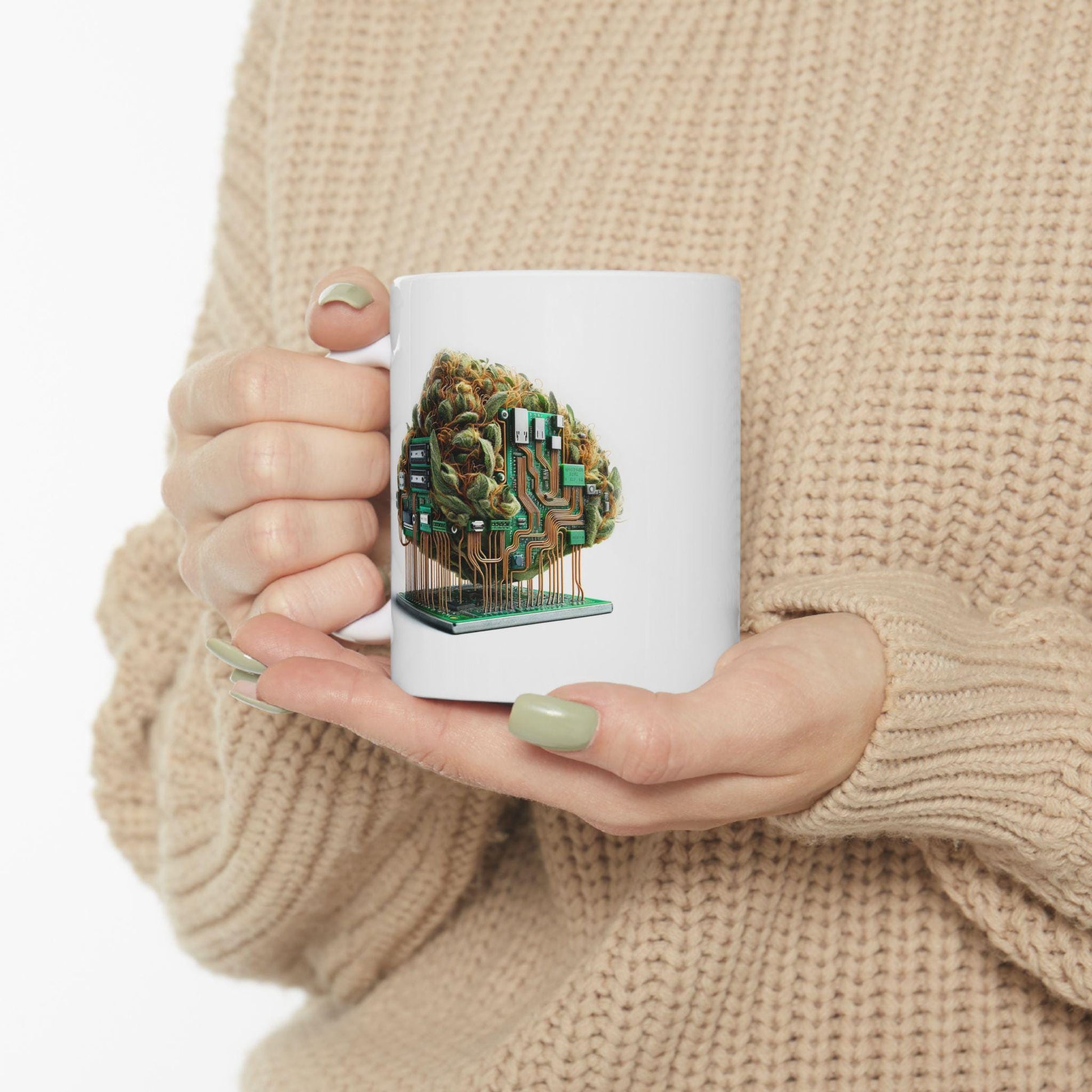 PCB Circuit Board - Weed Themed Coffee Mugs; Marijuana Mugs - Cannabis Decor - Gift for PROGRAMMERS, Smokers, Stoners; Wake and Bake