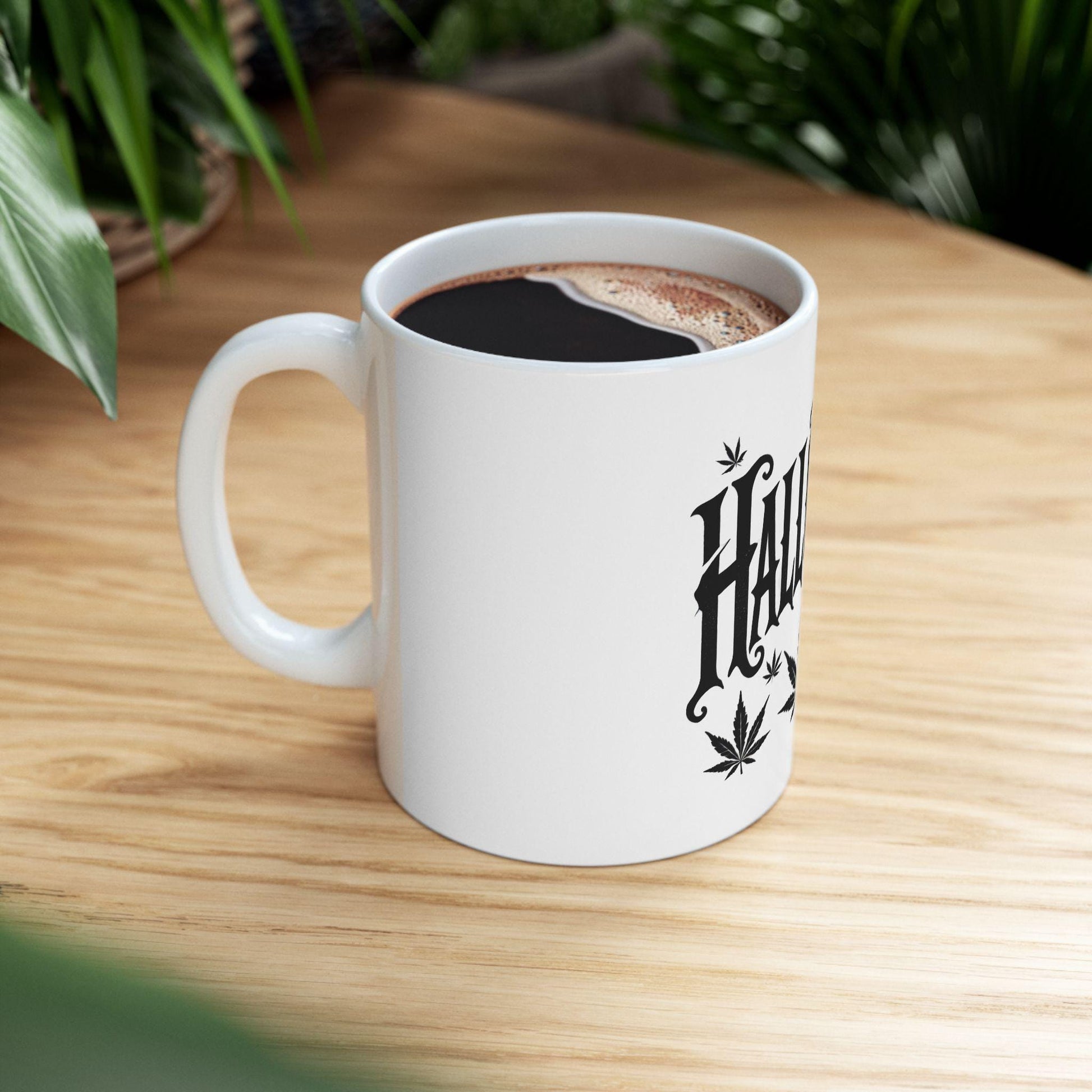 HALLOWEED - Weed Coffee Mug (11oz) - Halloween Gift for Weed Smokers, Stoners, Growers; Wake & Bake / 420 Mug, Ganja Weed / Marijuana Gift