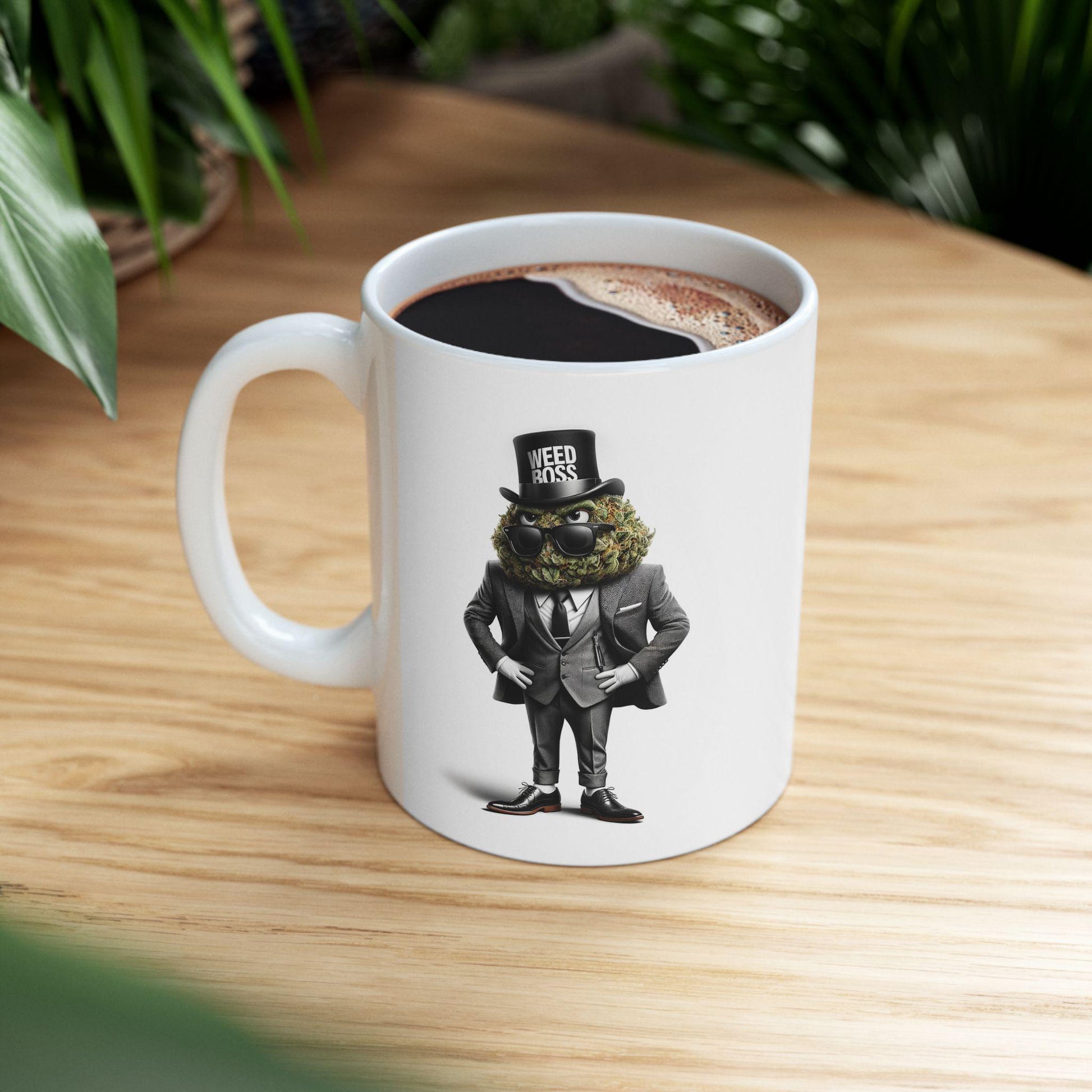 WEED BOSS - Cannabis Themed Graphic Coffee Mugs - Marijuana Mug - For CEO&#39;s and Dispensary Owners +