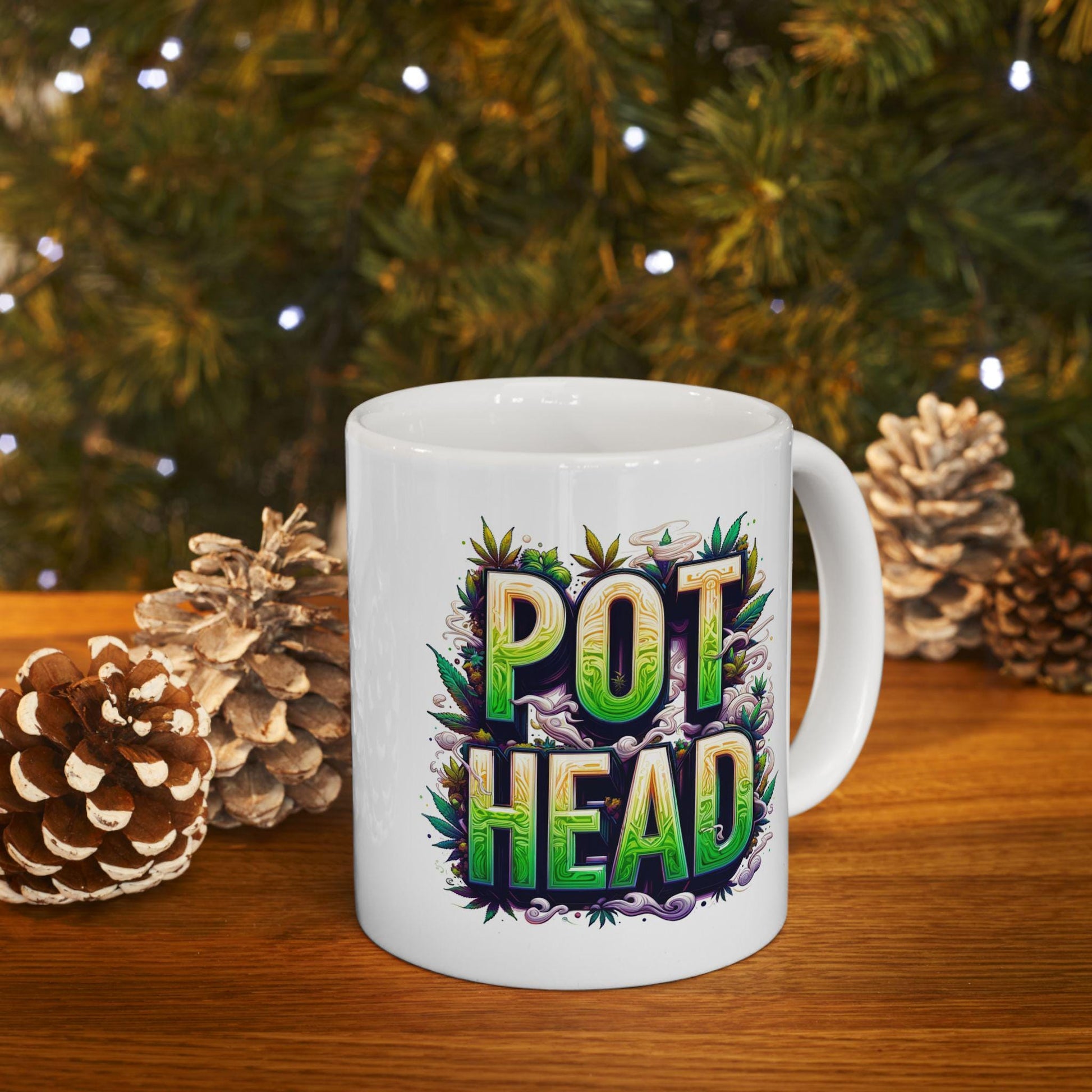 POT HEAD - Weed Themed Coffee Mugs, Marijuana Mugs; Cannabis Cup - Stoner Gifts for Pot Heads, Stoner Lifestyle