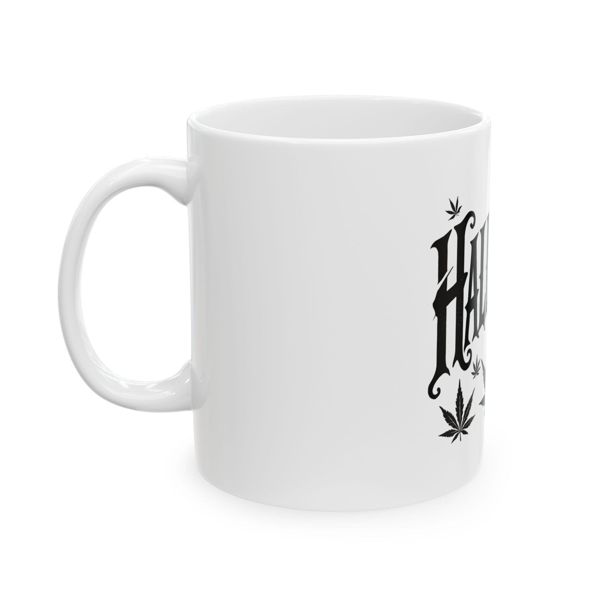 HALLOWEED - Weed Coffee Mug (11oz) - Halloween Gift for Weed Smokers, Stoners, Growers; Wake & Bake / 420 Mug, Ganja Weed / Marijuana Gift
