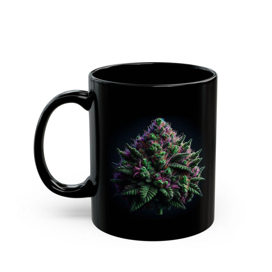 PURPLE WEED - BLACK Marijuana Themed Coffee Mugs, Weed Lovers, Perfect Gift for Smokers, Stoners, Growers.