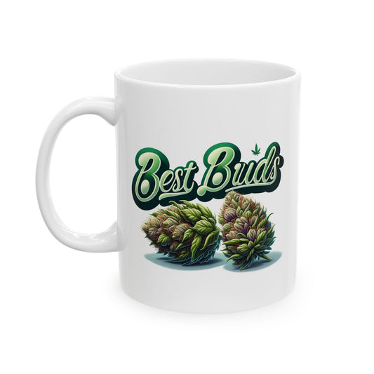BEST BUDZ - Weed Themed Graphic Coffee Mugs, Stoner Mugs, Bestfriends