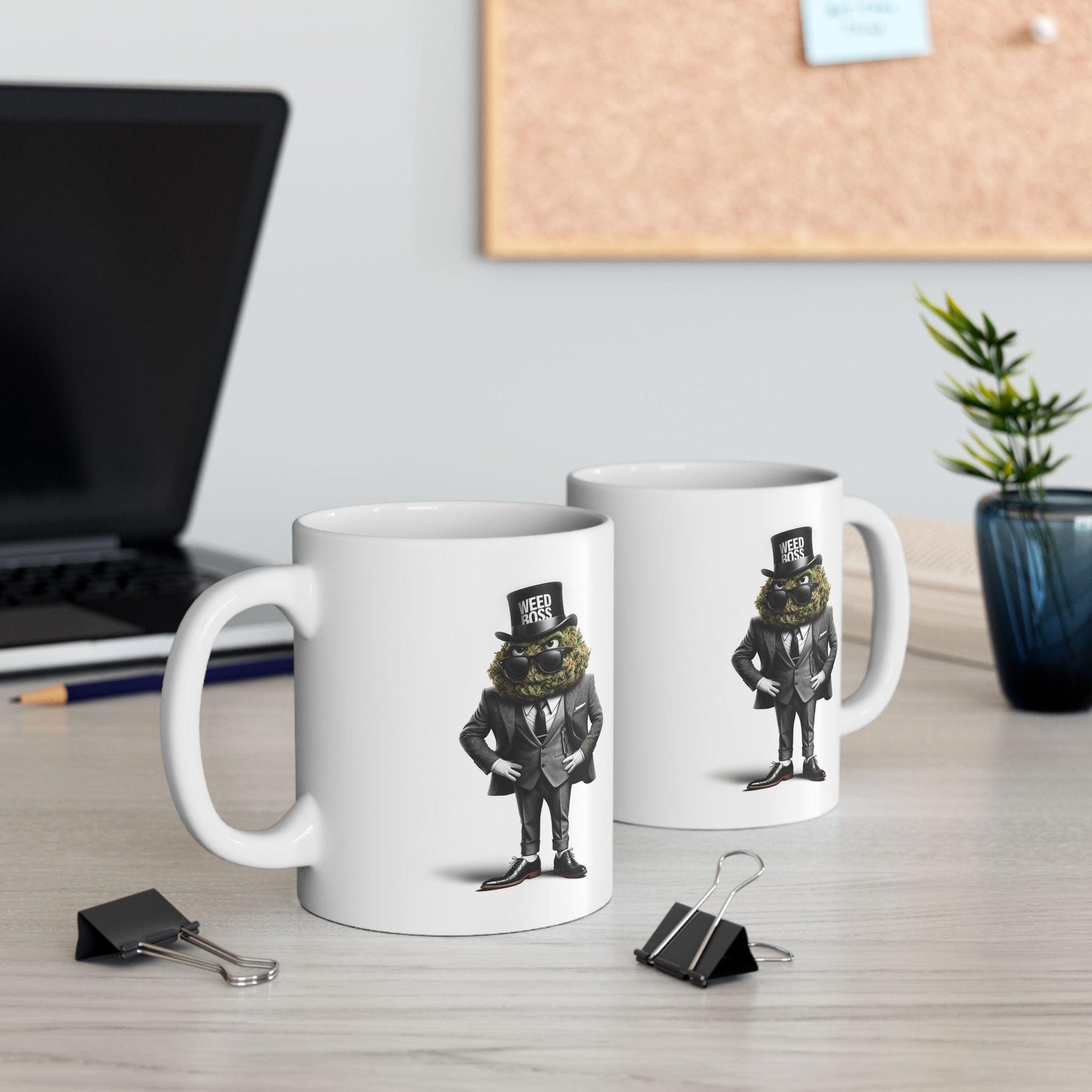 WEED BOSS - Cannabis Themed Graphic Coffee Mugs - Marijuana Mug - For CEO&#39;s and Dispensary Owners +